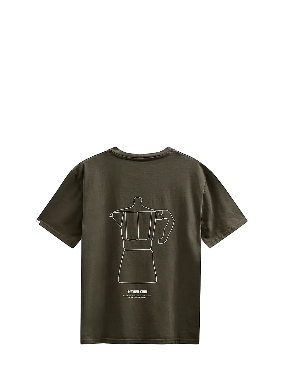 Anerkjendt - AKVILLADS ITALIEN COFFE SS TEE - lühikeste varrukatega t-särgid - forest night - 1