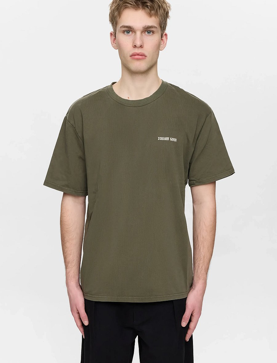 Anerkjendt - AKVILLADS ITALIEN COFFE SS TEE - lühikeste varrukatega t-särgid - forest night - 2