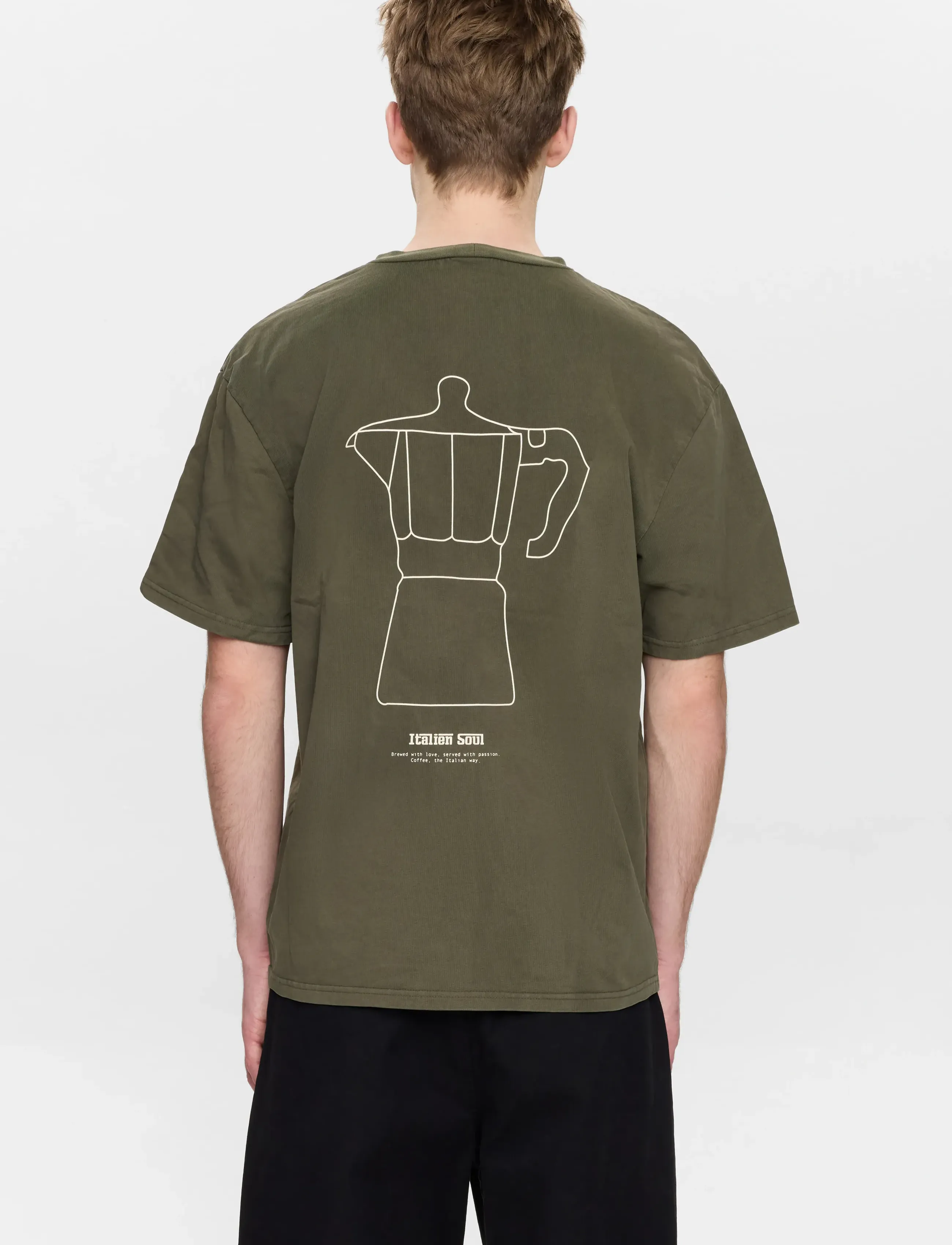 Anerkjendt - AKVILLADS ITALIEN COFFE SS TEE - t-shirts à manches courtes - forest night - 4