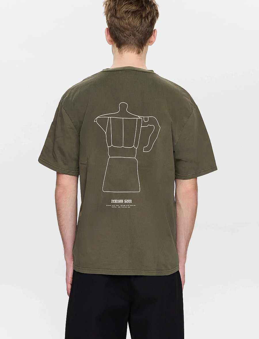 Anerkjendt - AKVILLADS ITALIEN COFFE SS TEE - lühikeste varrukatega t-särgid - forest night - 4
