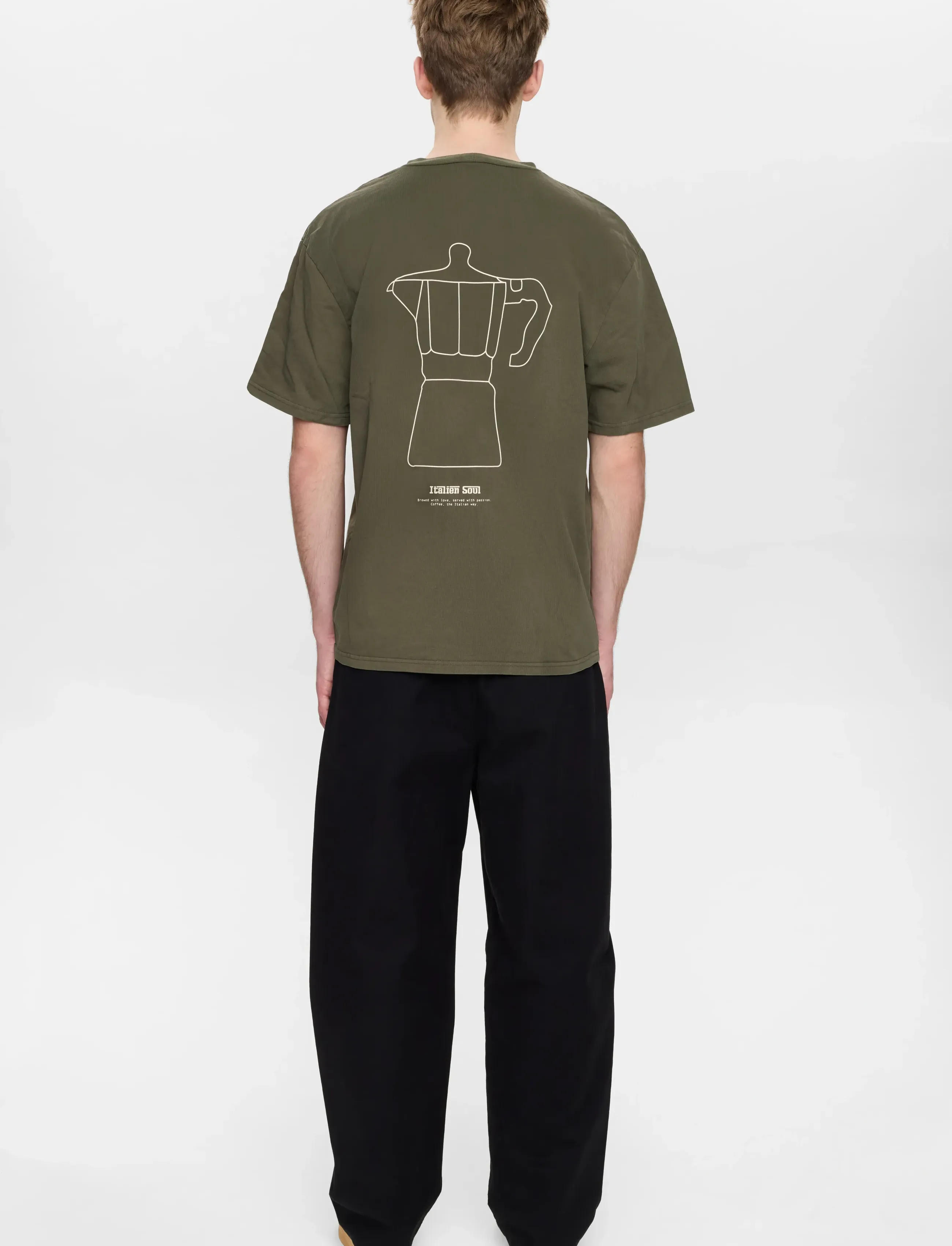 Anerkjendt - AKVILLADS ITALIEN COFFE SS TEE - t-shirts à manches courtes - forest night - 5