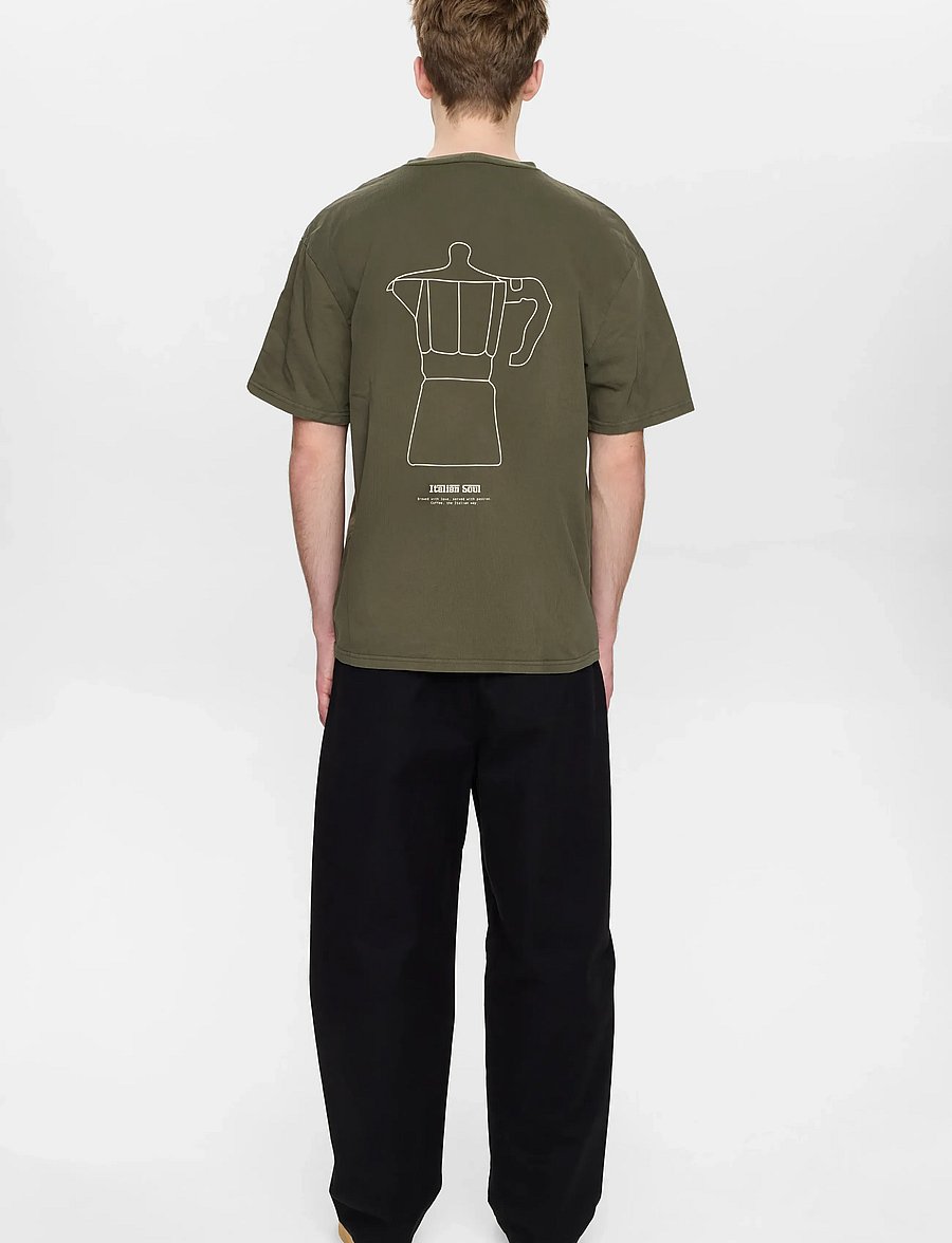 Anerkjendt - AKVILLADS ITALIEN COFFE SS TEE - lühikeste varrukatega t-särgid - forest night - 5