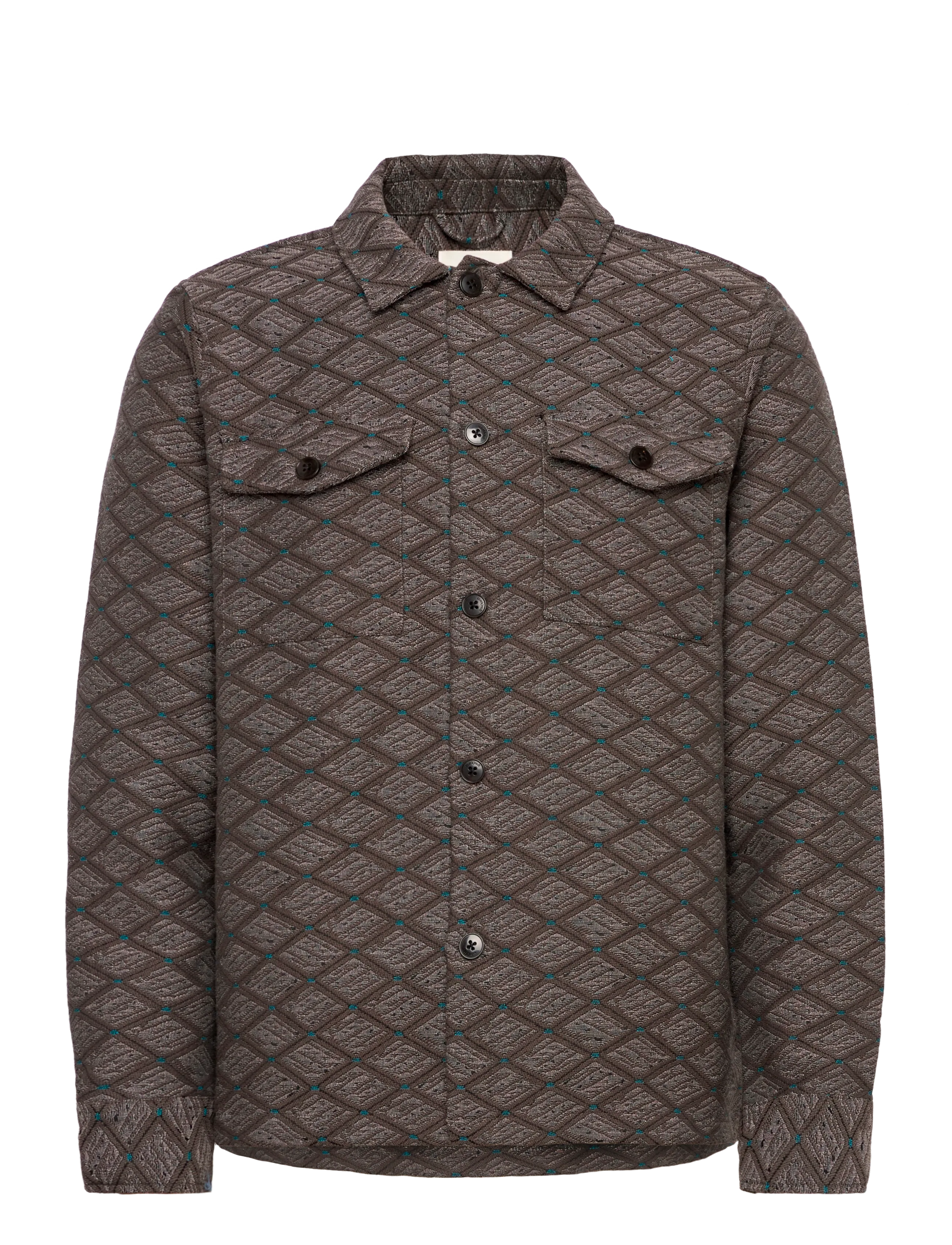 Anerkjendt AKOSCAR JACQUARD1 OVERSHIRT - Riided - GRANITE GRAY / grey