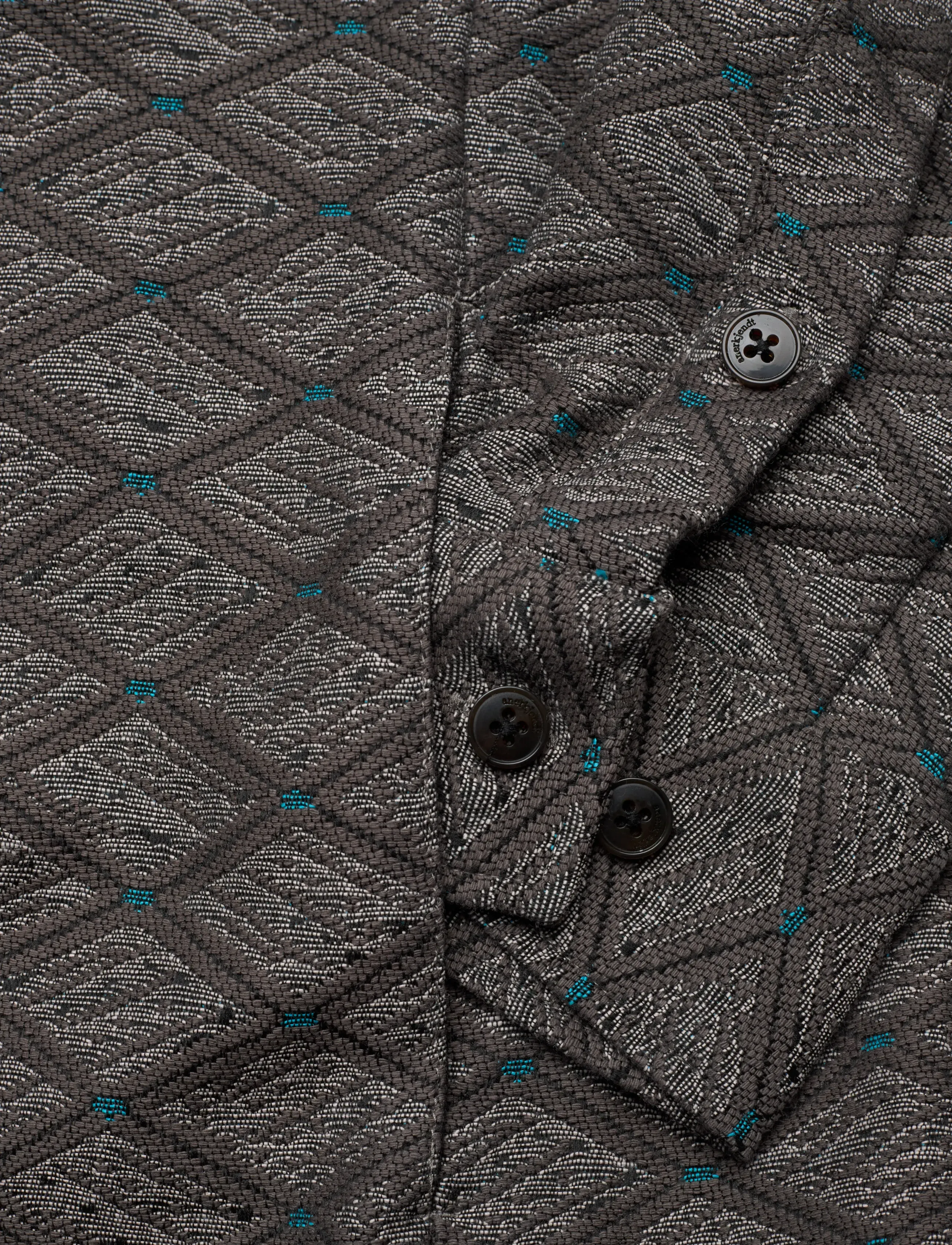 Anerkjendt - AKOSCAR JACQUARD1 OVERSHIRT - kollektsioonid - granite gray - 3