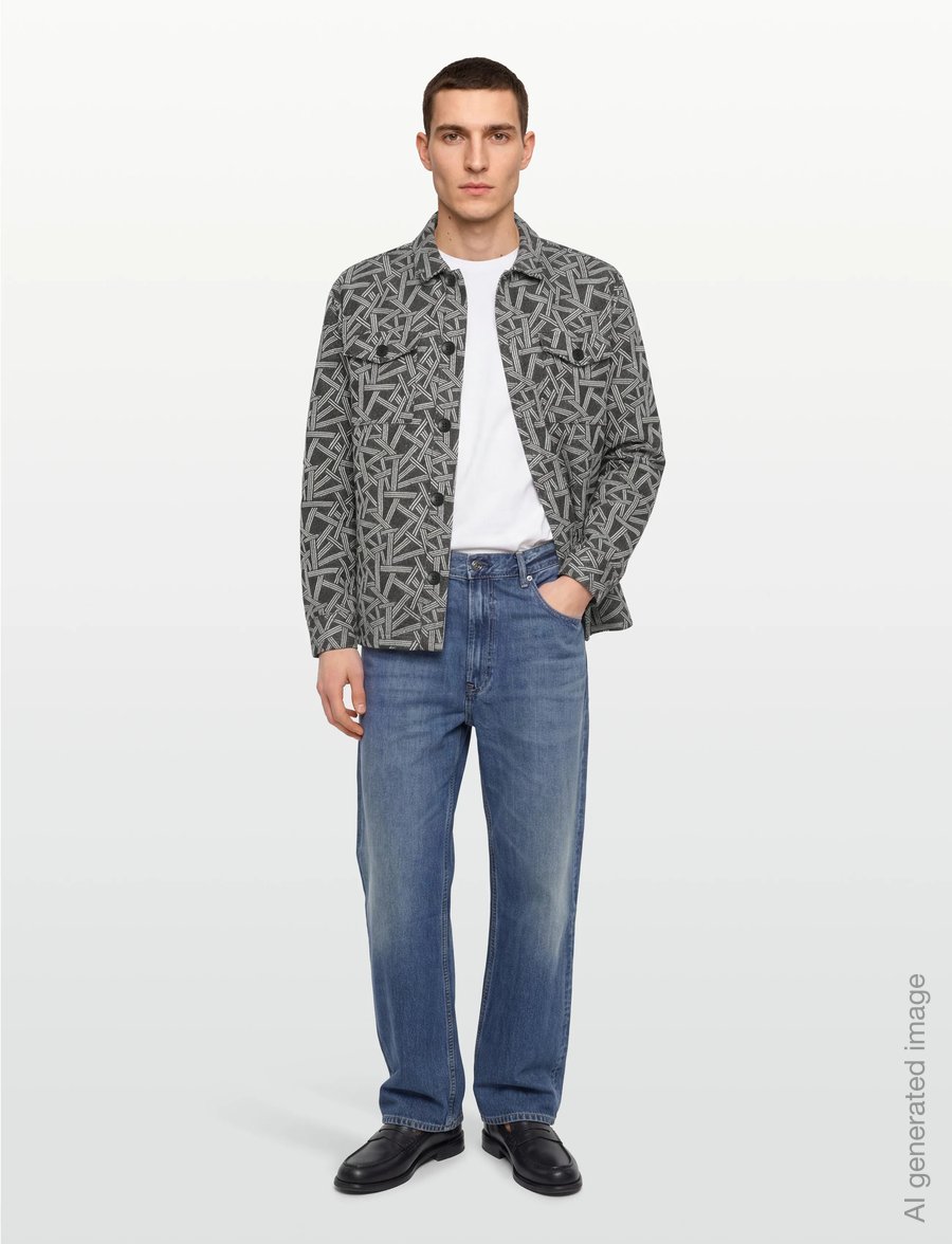 Anerkjendt - AKOSCAR JACQUARD2 OVERSHIRT - Überhemden - glacier gray - 0