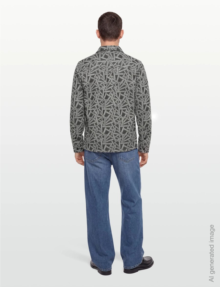 Anerkjendt - AKOSCAR JACQUARD2 OVERSHIRT - Überhemden - glacier gray - 4