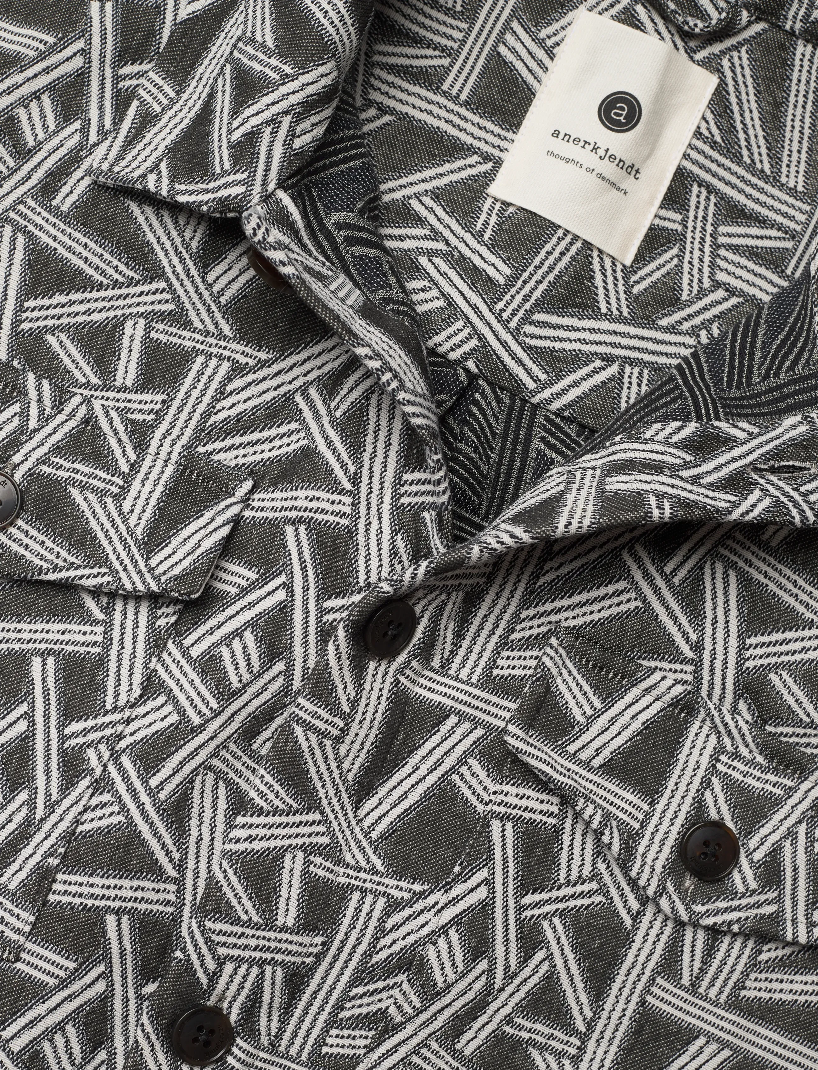 Anerkjendt - AKOSCAR JACQUARD2 OVERSHIRT - kollektionen - glacier gray - 2