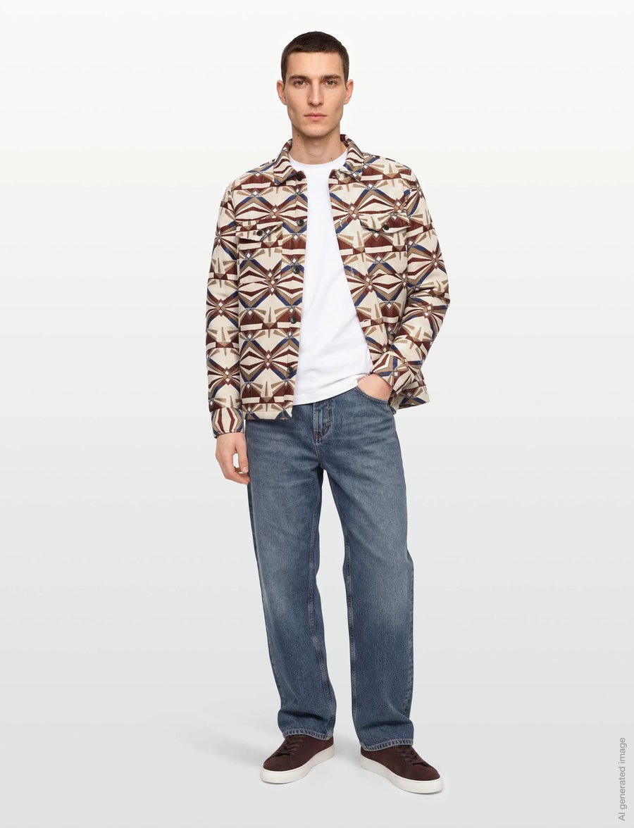 Anerkjendt - AKOSCAR JACQUARD4 OVERSHIRT - Überhemden - chili oil - 0