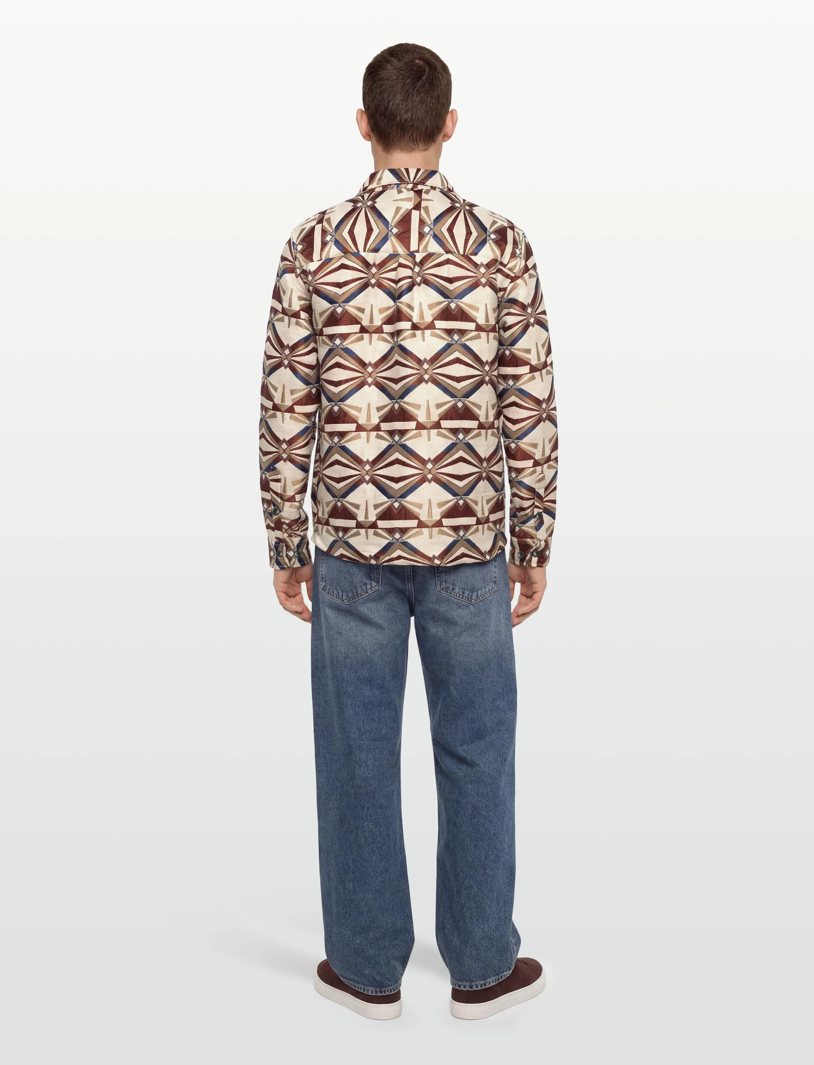 Anerkjendt - AKOSCAR JACQUARD4 OVERSHIRT - mænd - chili oil - 4