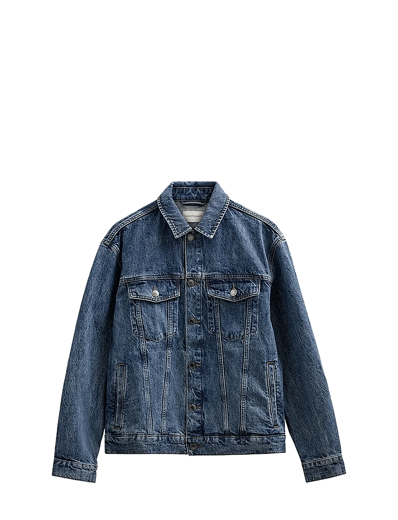 Anerkjendt - AKKARSTEN DENIM JACKET - 8007 C.B - ungefütterte denimjacken - classic blue - 0