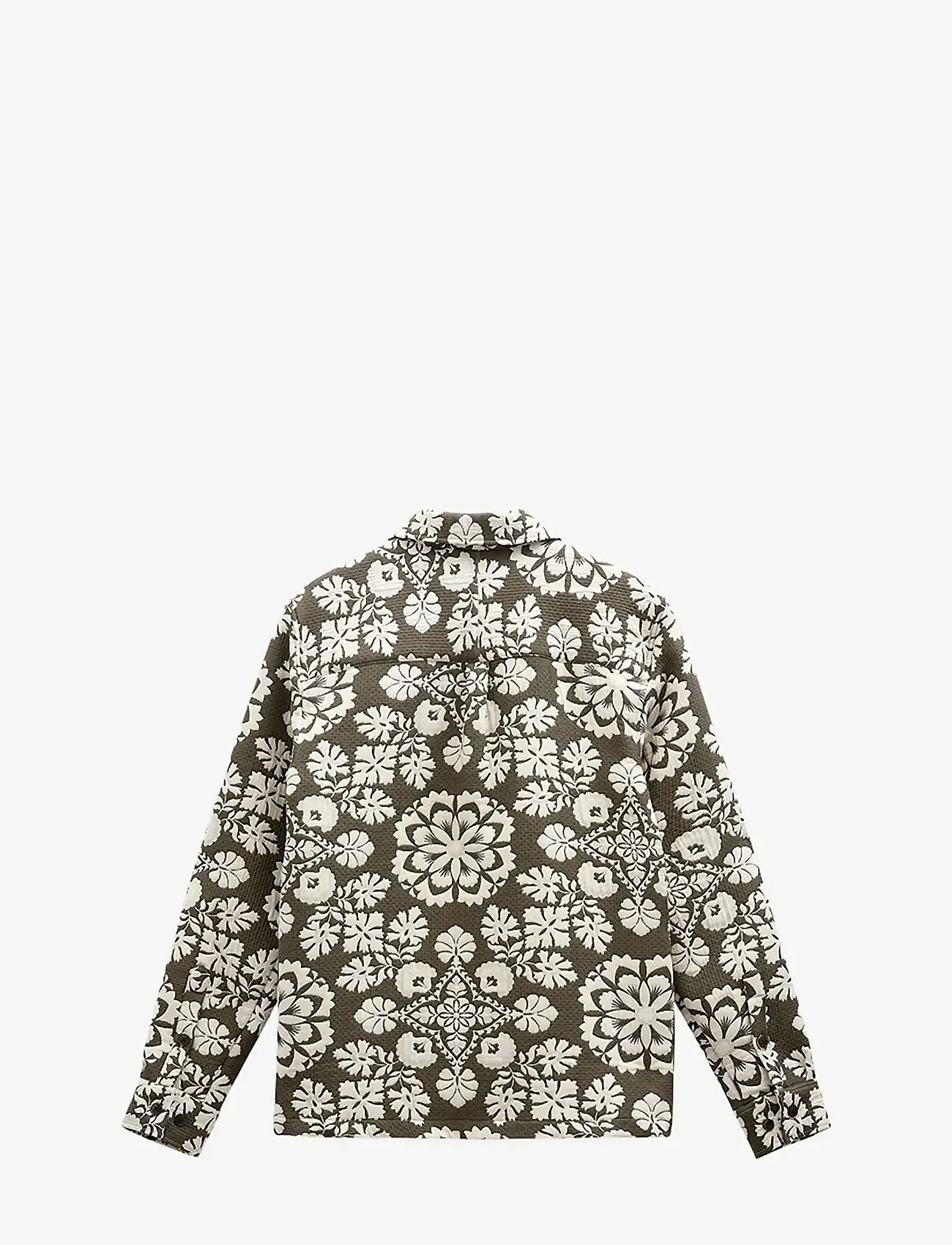Anerkjendt - AKOSCAR FLOWER JACQ OVERSHIRT - kollektioner - forest night - 1