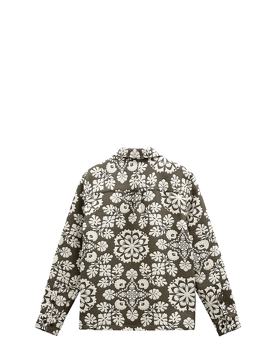 Anerkjendt - AKOSCAR FLOWER JACQ OVERSHIRT - kollektionen - forest night - 1