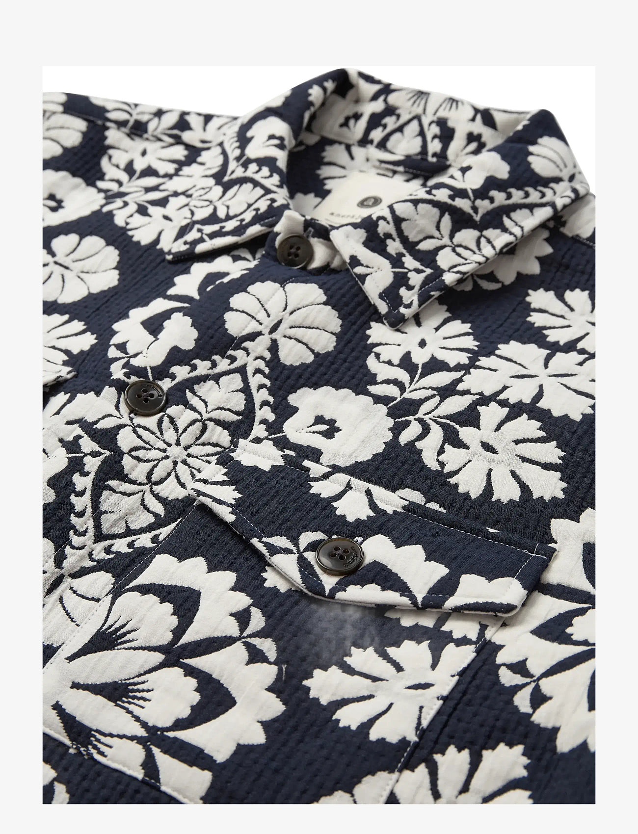 Anerkjendt - AKOSCAR FLOWER JACQ OVERSHIRT - kollektsioonid - sky captain - 2