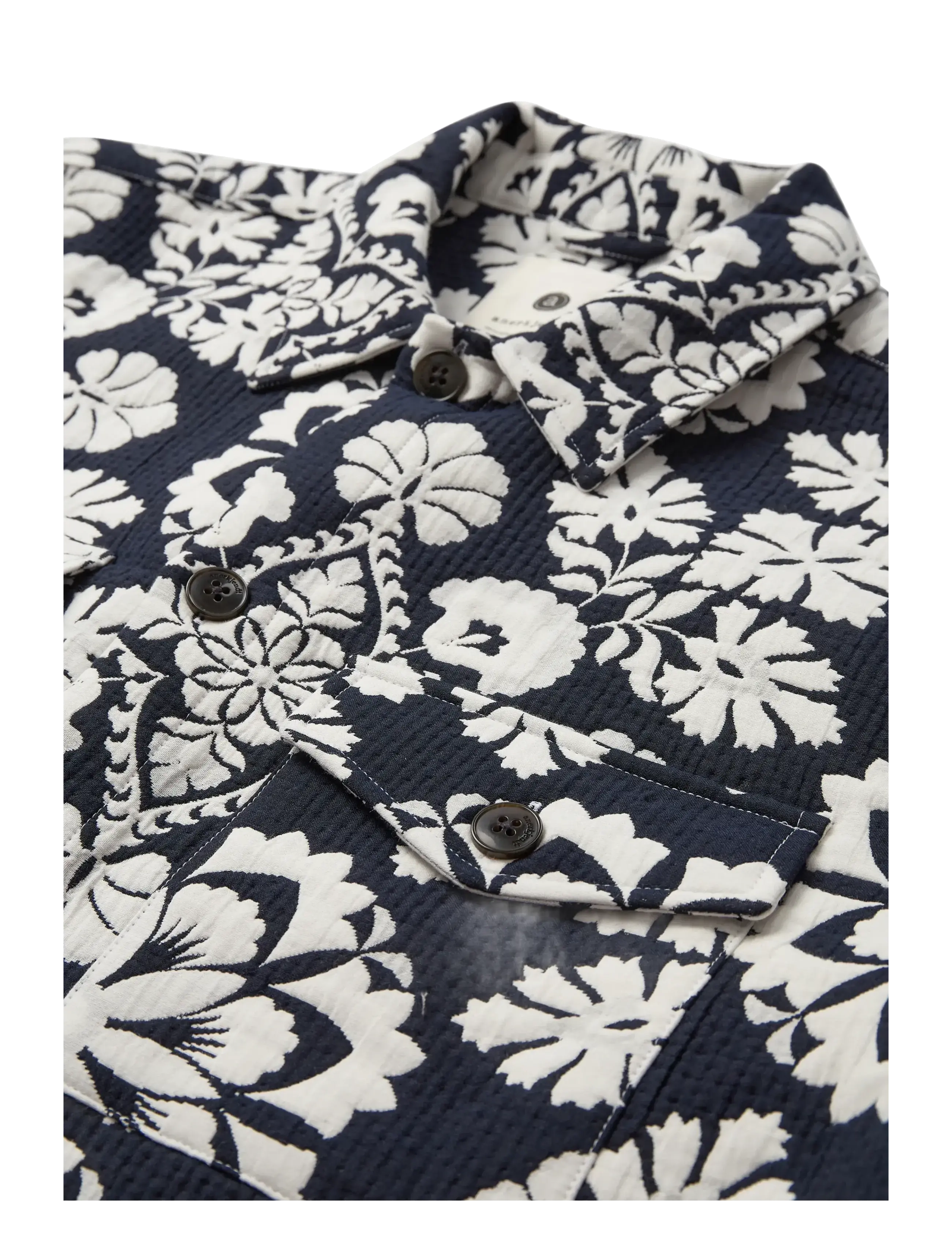 Anerkjendt - AKOSCAR FLOWER JACQ OVERSHIRT - kollektionen - sky captain - 2