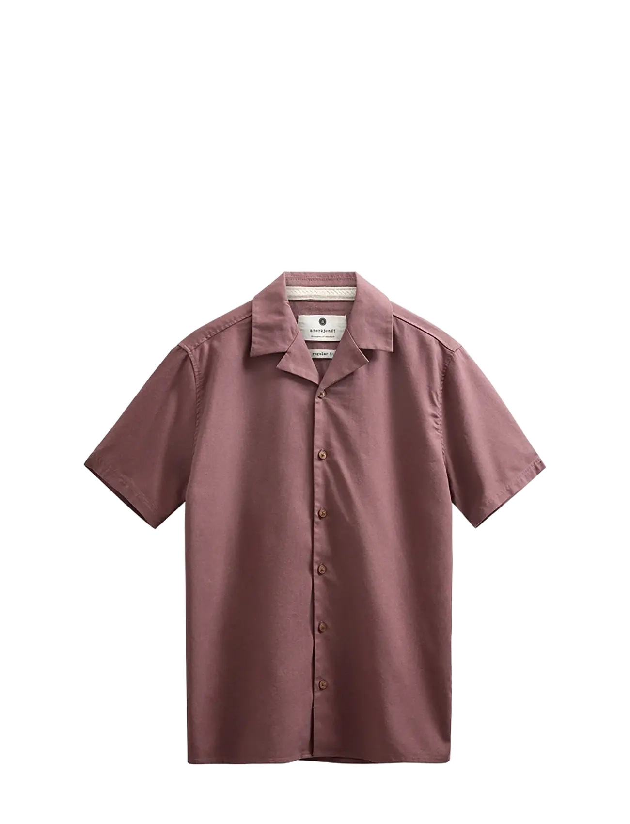Anerkjendt AKLEO COT/LINEN/VIS S/S SHIRT - Anerkjendt - BLACKBERRY WINE / red
