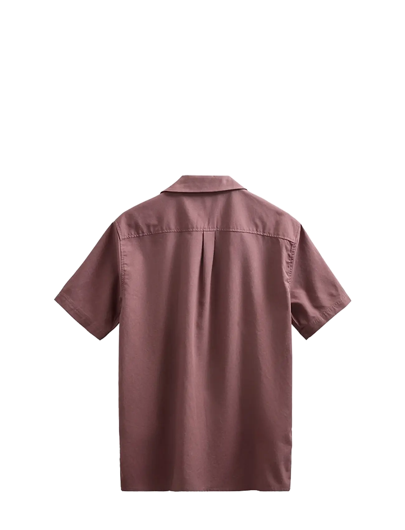 Anerkjendt - AKLEO COT/LINEN/VIS S/S SHIRT - kortærmede skjorter - blackberry wine - 1