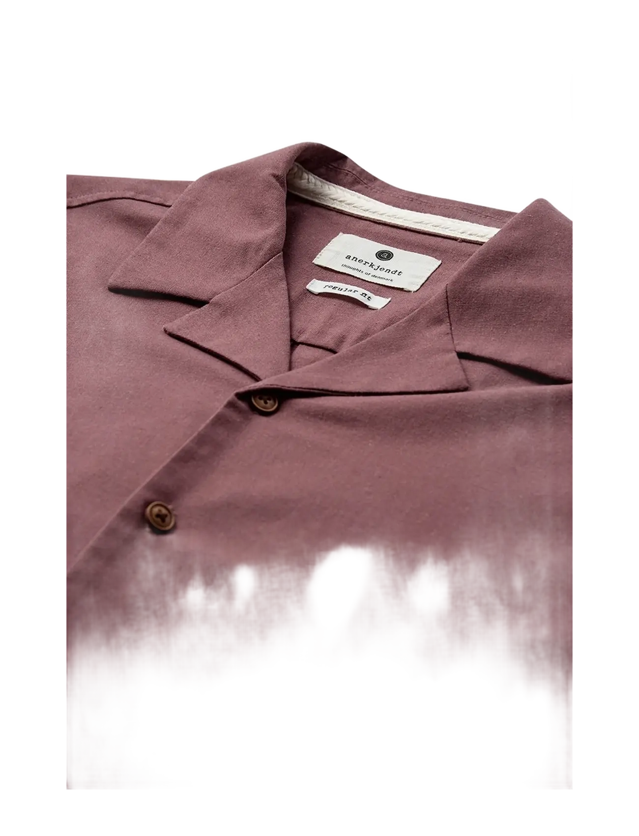 Anerkjendt - AKLEO COT/LINEN/VIS S/S SHIRT - kortærmede skjorter - blackberry wine - 2