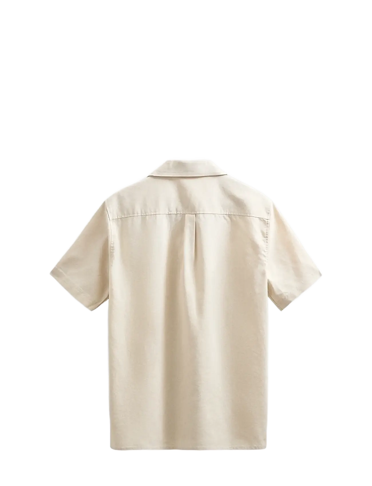 Anerkjendt - AKLEO COT/LINEN/VIS S/S SHIRT - kortærmede skjorter - brown rice melange - 1