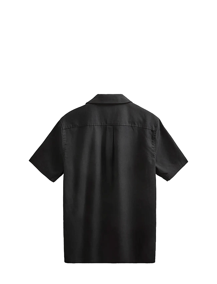 Anerkjendt - AKLEO COT/LINEN/VIS S/S SHIRT - kurzarmhemden - caviar - 2