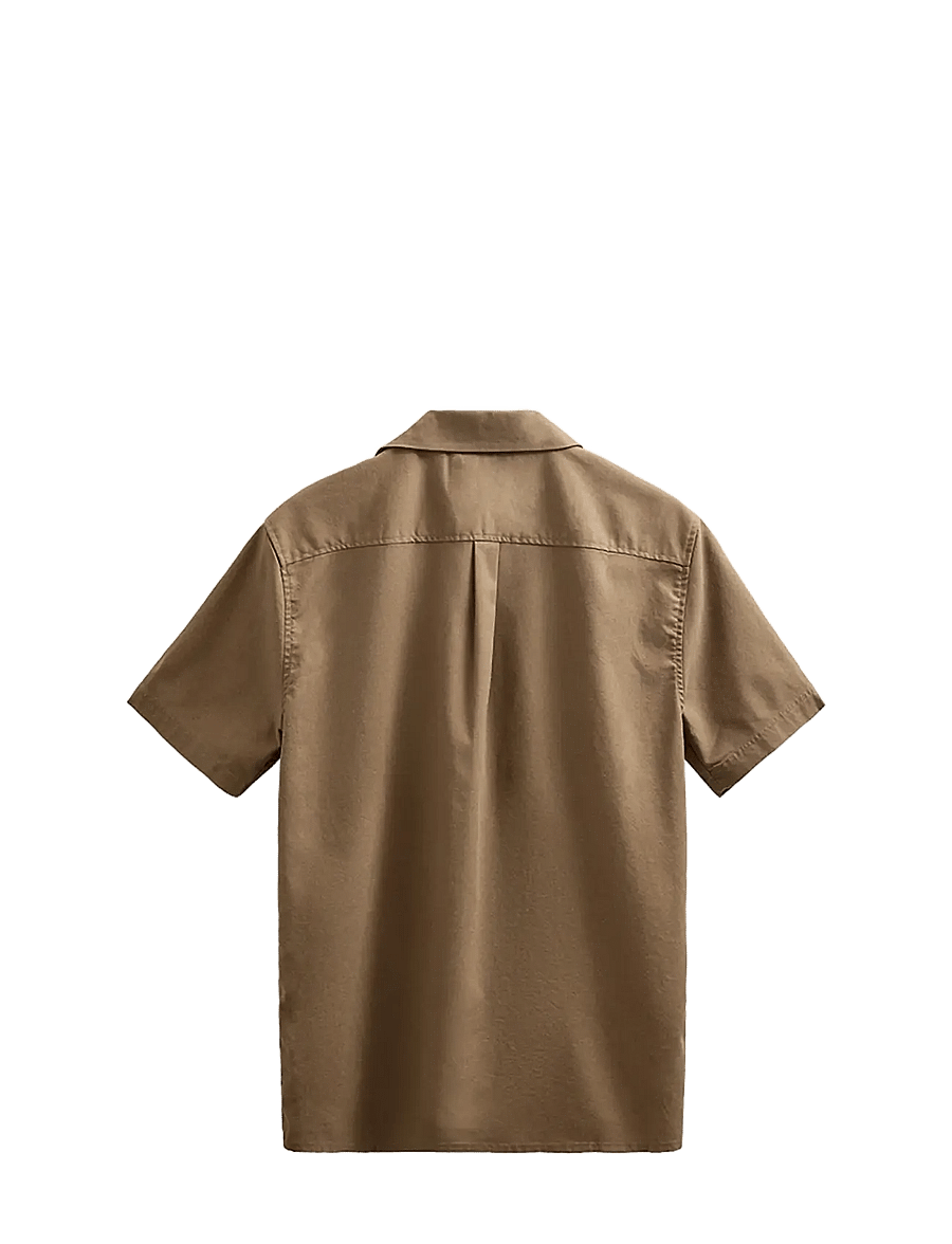 Anerkjendt - AKLEO COT/LINEN/VIS S/S SHIRT - chemises à manches courtes - teak - 1