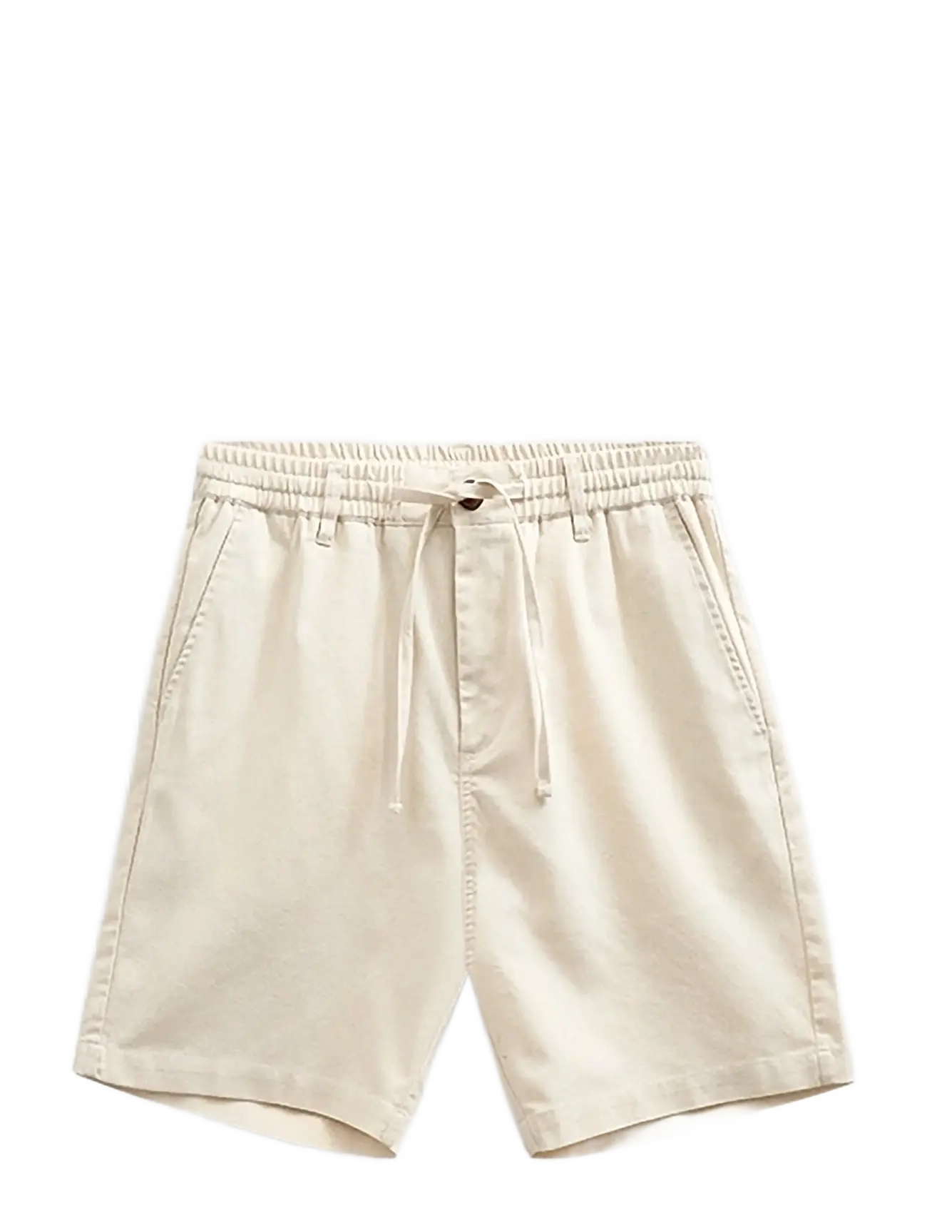 Anerkjendt AKJAMES COT/LINEN/VIS ELA SHORTS - Tøj - BROWN RICE MELANGE / beige
