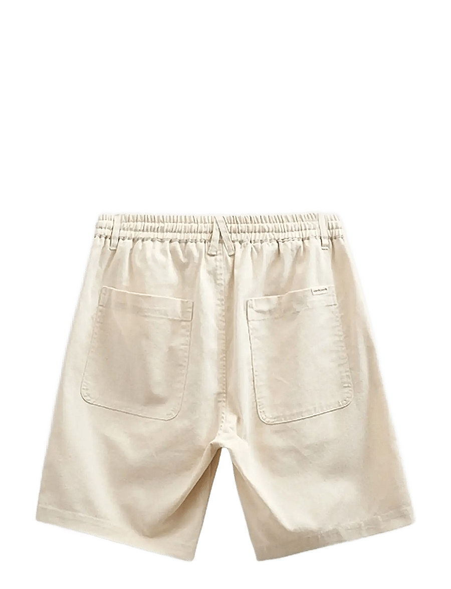 Anerkjendt - AKJAMES COT/LINEN/VIS ELA SHORTS - casual shorts - brown rice melange - 2