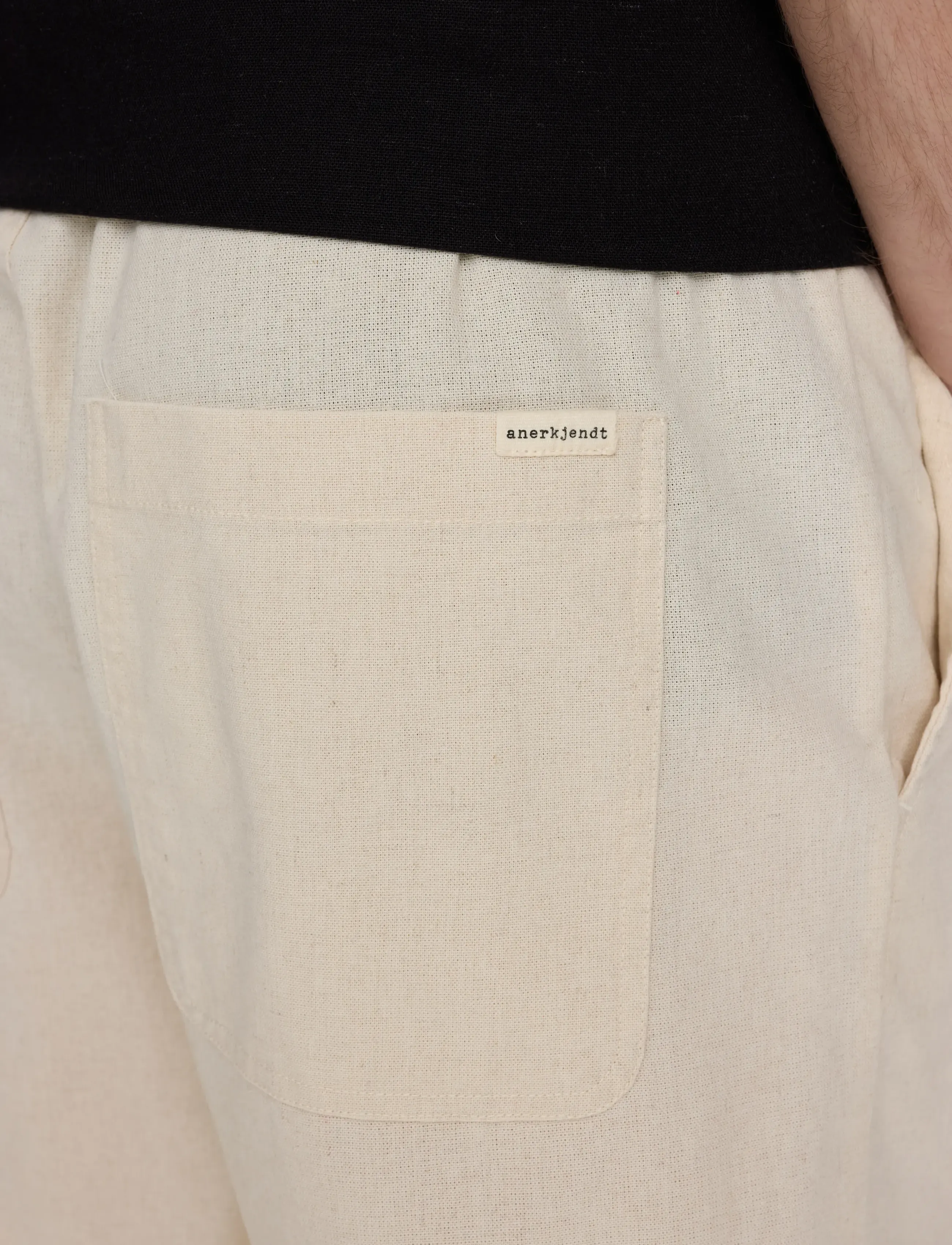 Anerkjendt AKJAMES COT/LINEN/VIS ELA SHORTS - Kollektionen - BROWN RICE MELANGE / beige