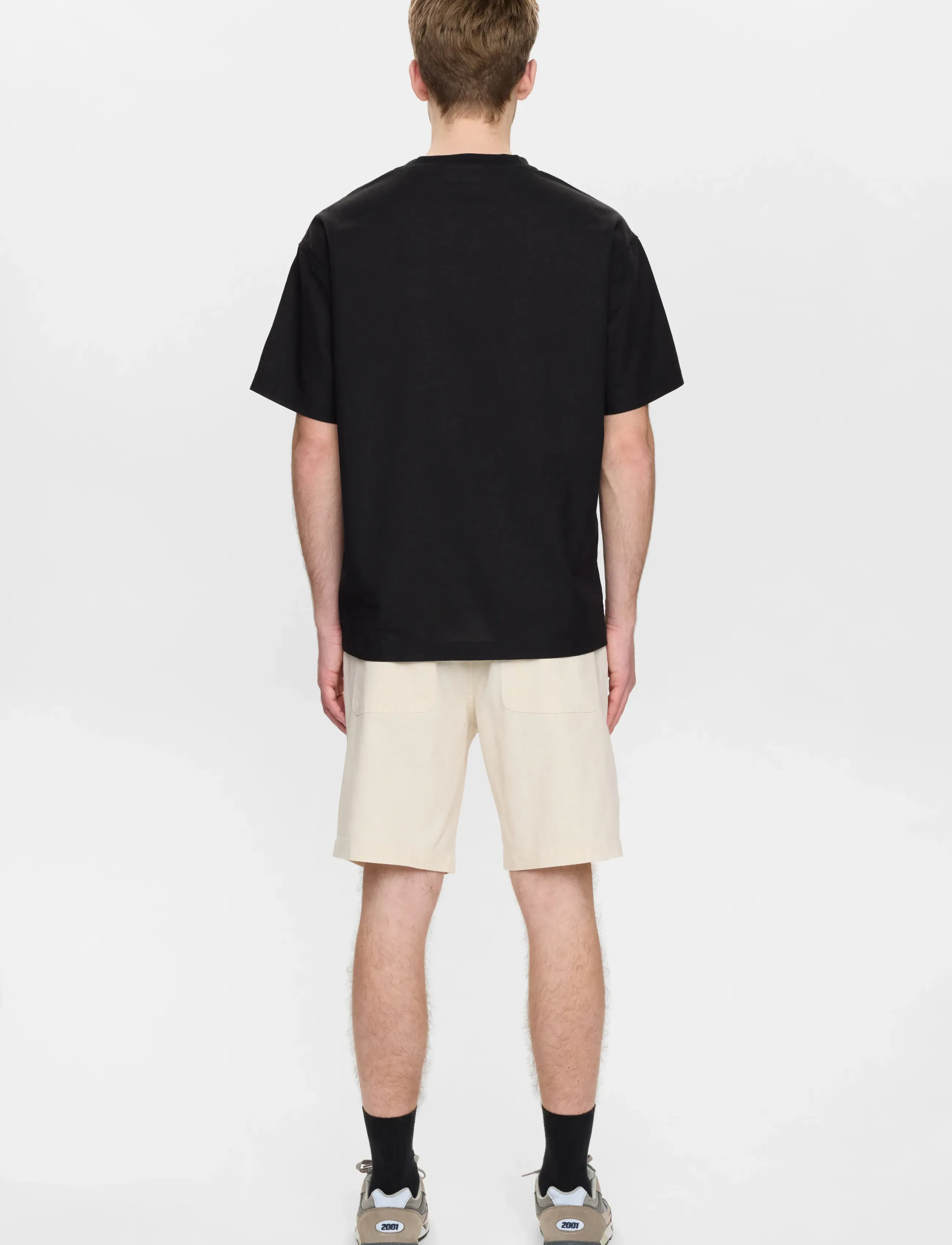 Anerkjendt AKJAMES COT/LINEN/VIS ELA SHORTS - Shorts - BROWN RICE MELANGE / beige
