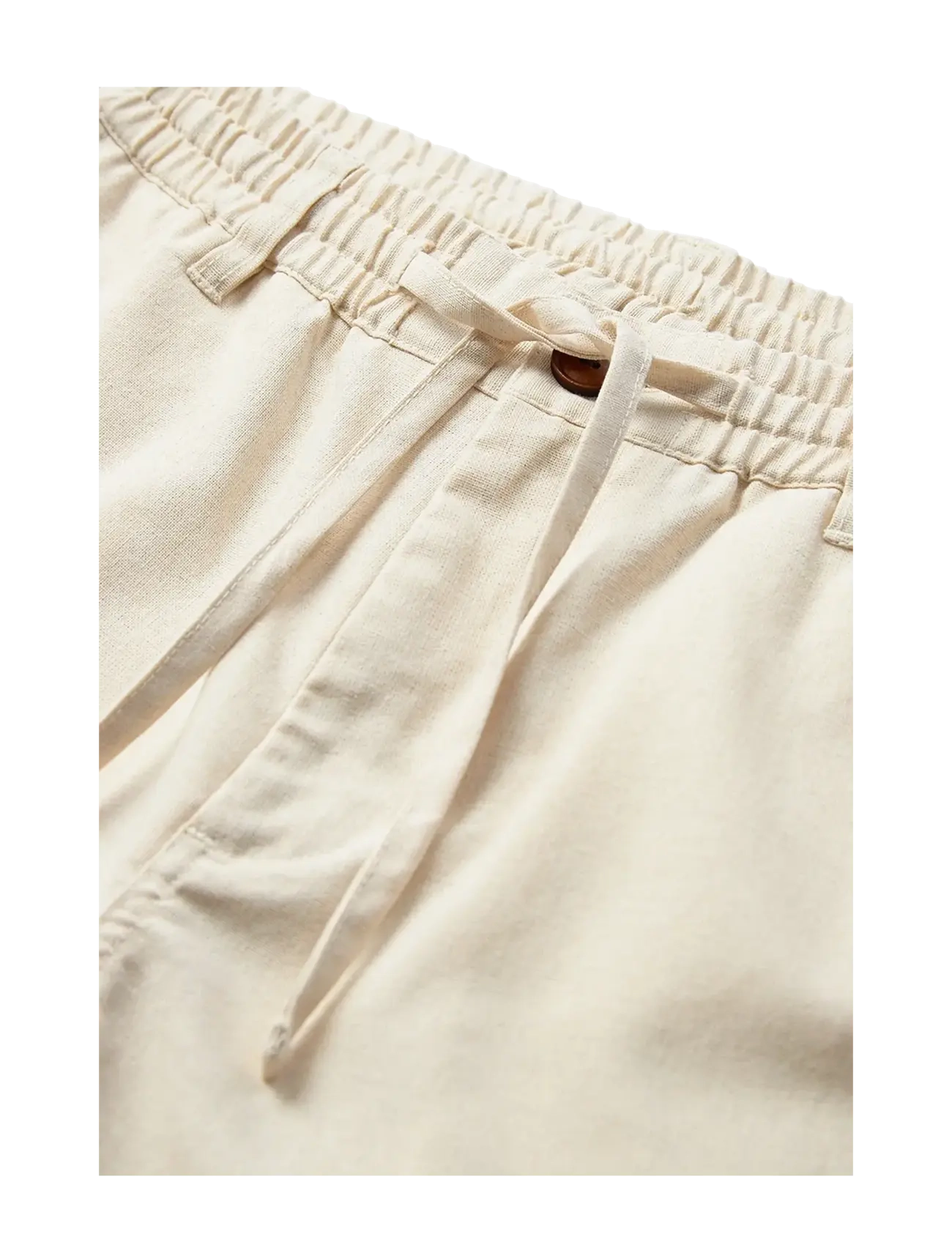 Anerkjendt - AKJAMES COT/LINEN/VIS ELA SHORTS - casual shorts - brown rice melange - 3