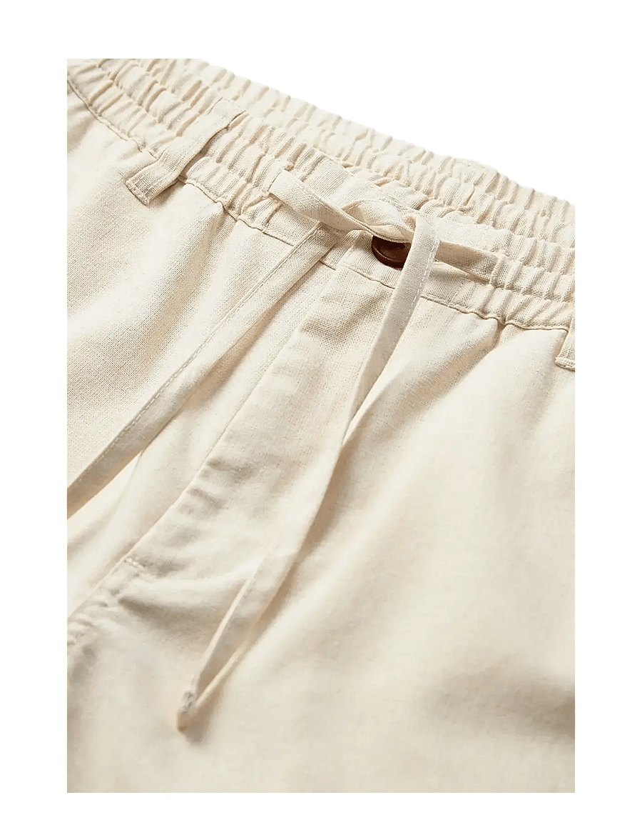 Anerkjendt - AKJAMES COT/LINEN/VIS ELA SHORTS - casual shorts - brown rice melange - 3
