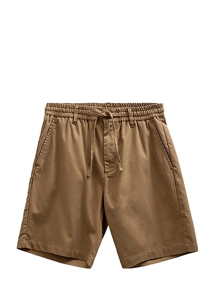 Anerkjendt - AKJAMES COT/LINEN/VIS ELA SHORTS - casual shorts - teak - 0