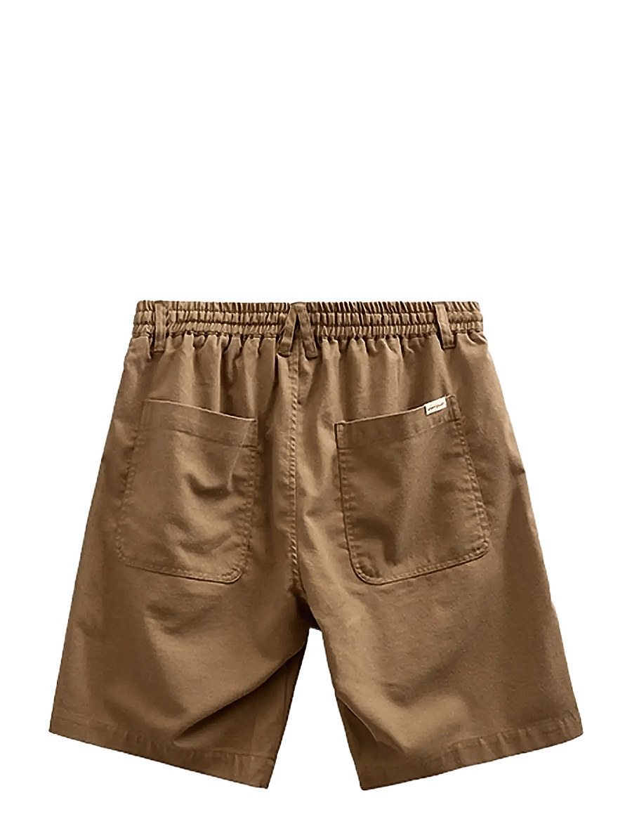 Anerkjendt - AKJAMES COT/LINEN/VIS ELA SHORTS - casual shorts - teak - 1