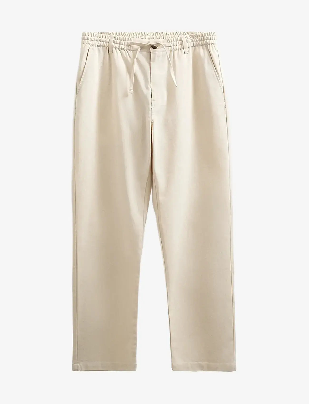 Anerkjendt - AKJAN COT/LINEN/VIS ELA PANTS - lininės kelnės - brown rice melange - 0