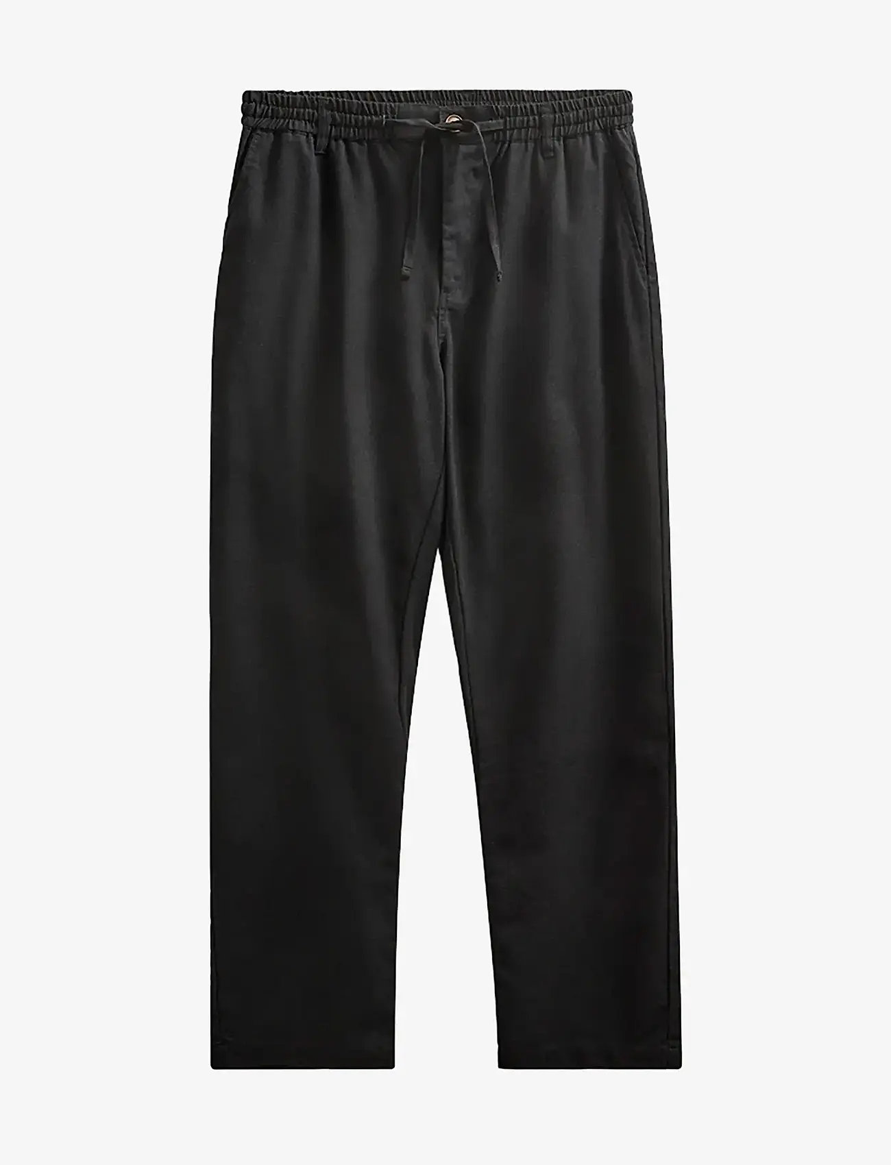 Anerkjendt - AKJAN COT/LINEN/VIS ELA PANTS - hørbukser - caviar - 1