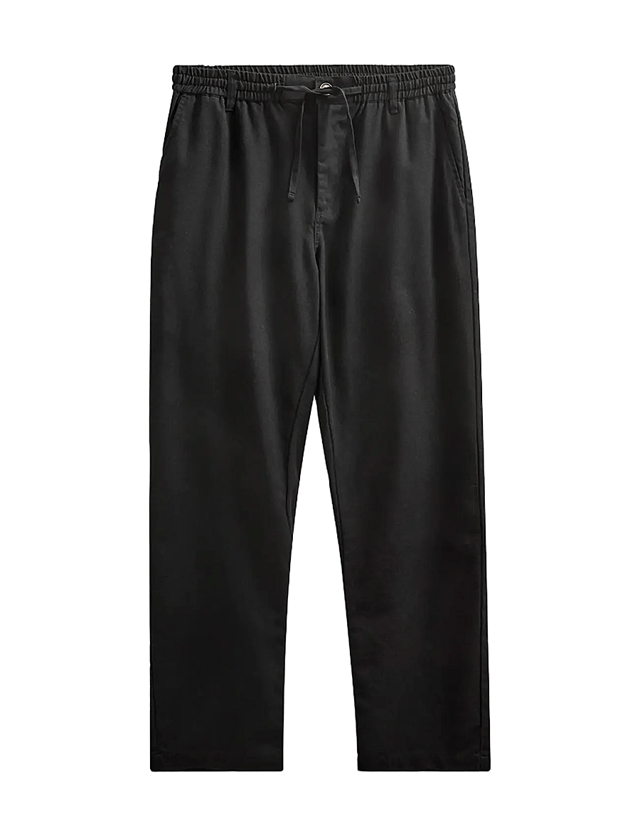 Anerkjendt - AKJAN COT/LINEN/VIS ELA PANTS - leinenhosen - caviar - 1