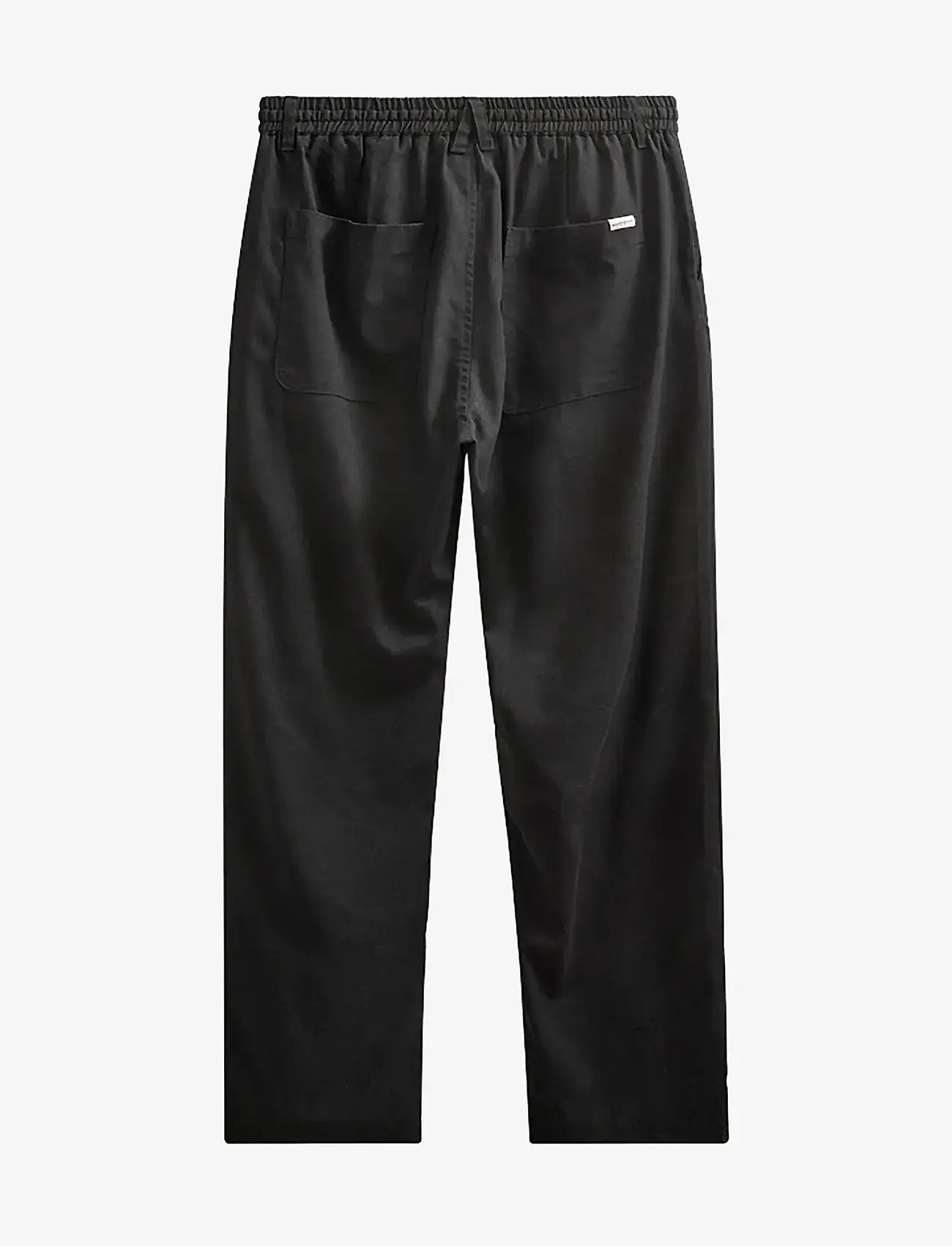 Anerkjendt - AKJAN COT/LINEN/VIS ELA PANTS - hørbukser - caviar - 2