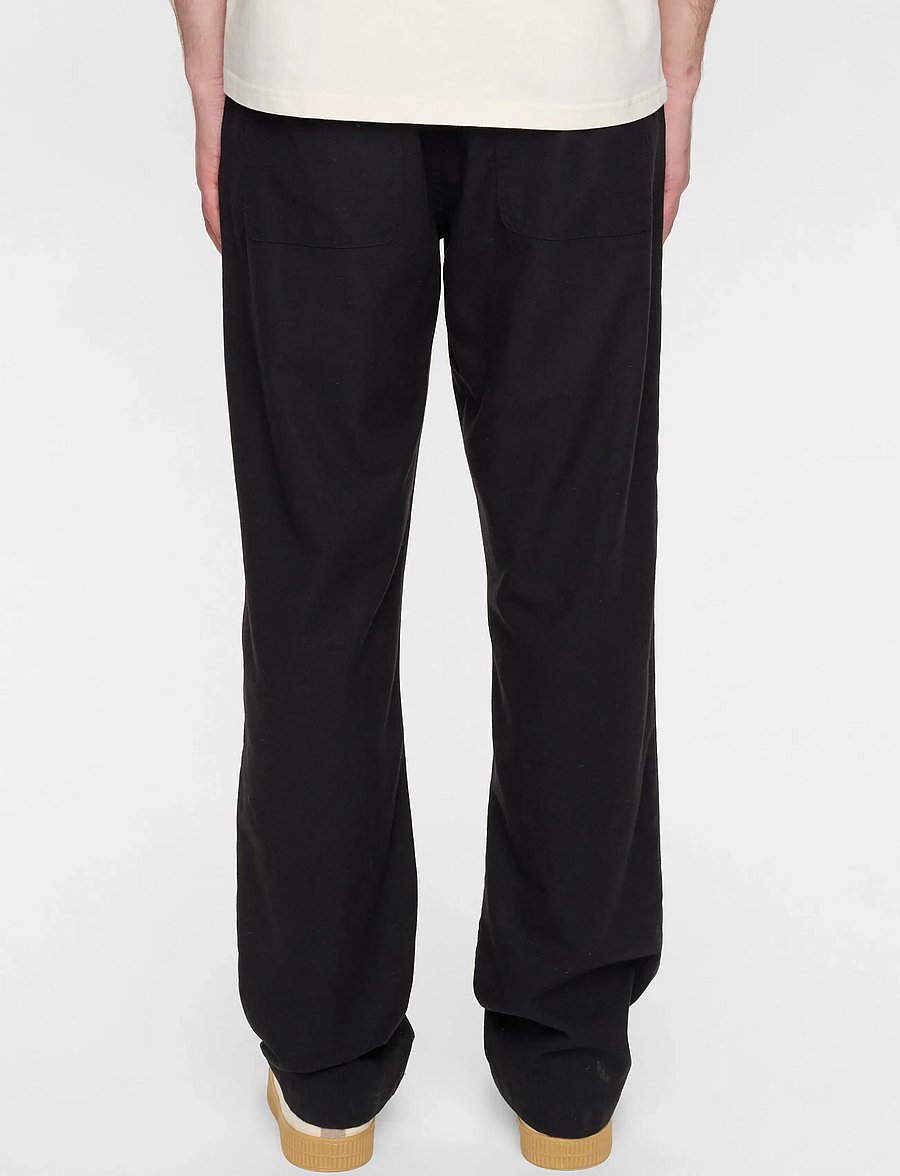 Anerkjendt - AKJAN COT/LINEN/VIS ELA PANTS - leinenhosen - caviar - 5