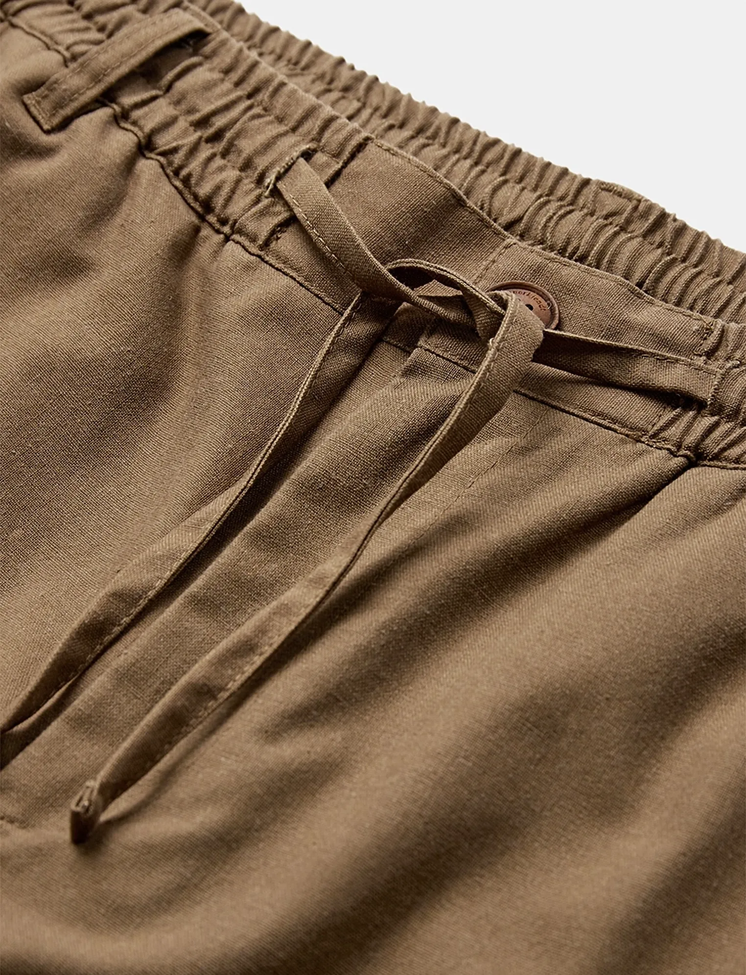 Anerkjendt - AKJAN COT/LINEN/VIS ELA PANTS - lininės kelnės - teak - 2