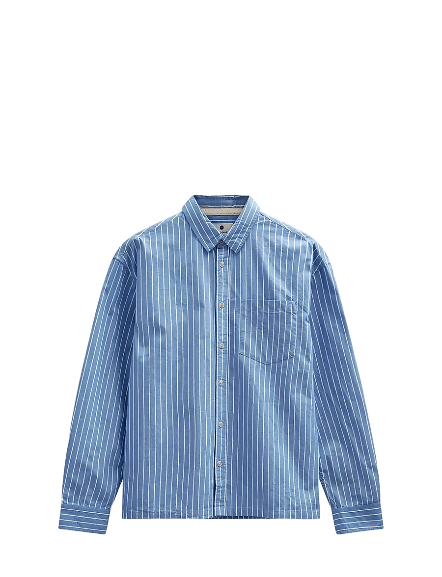 Anerkjendt - AKOTTO POPLIN STRIPE LS SHIRT - randiga skjortor - light blue - 1