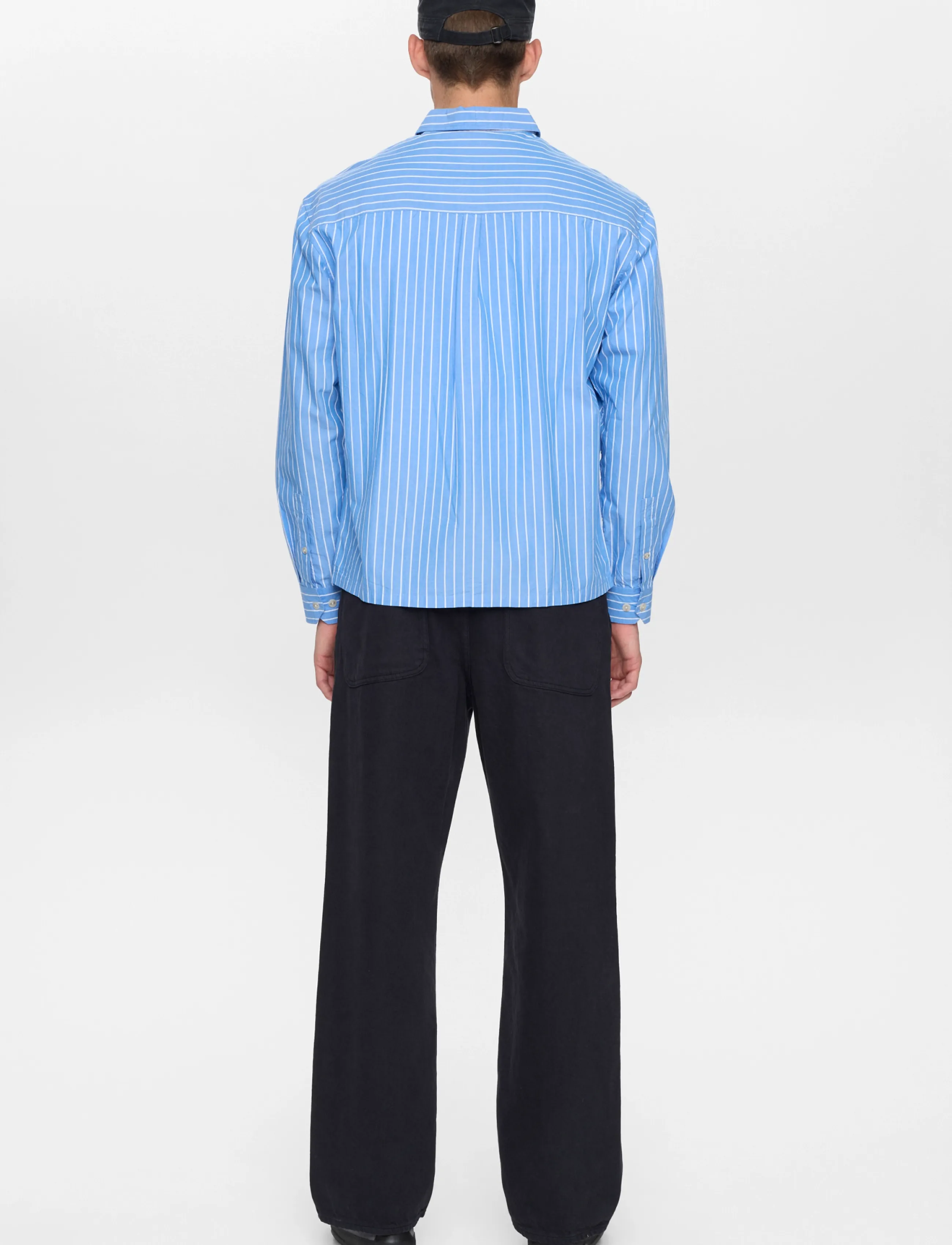 Anerkjendt - AKOTTO POPLIN STRIPE LS SHIRT - light blue - 3