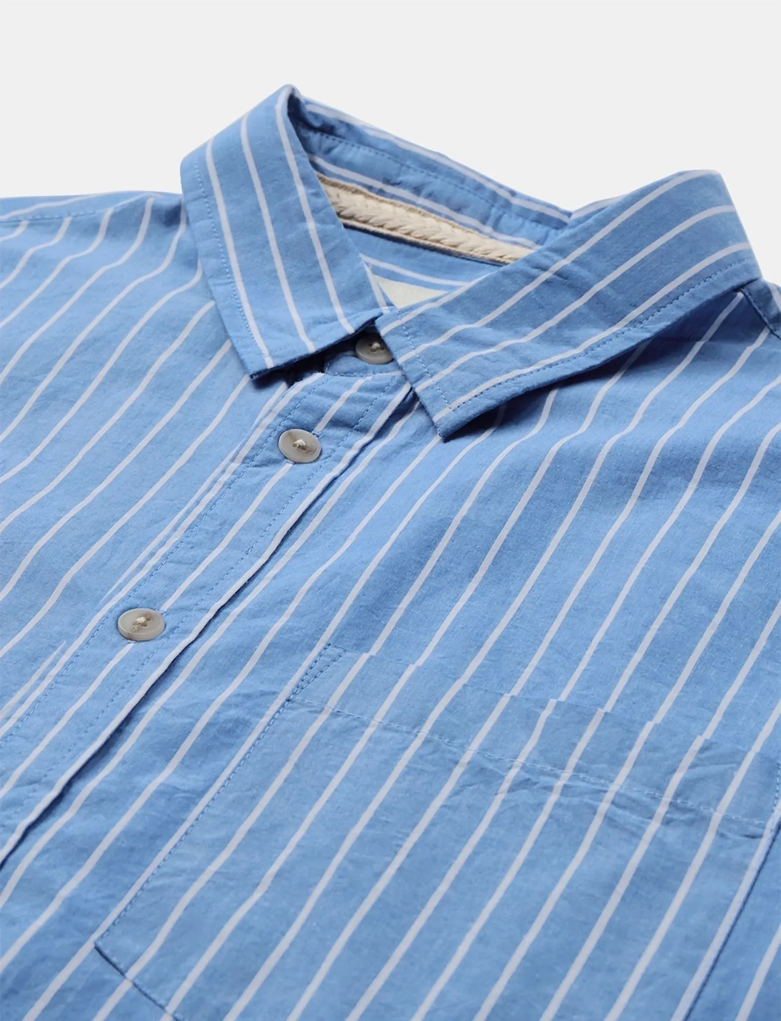 Anerkjendt - AKOTTO POPLIN STRIPE LS SHIRT - light blue - 4