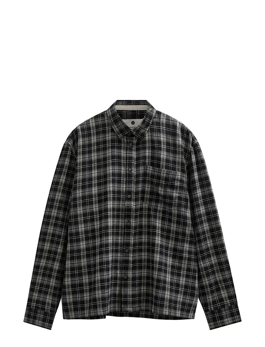 Anerkjendt - AKOTTO FLANNEL CHECK LS SHIRT - flanell-hemden - caviar - 1