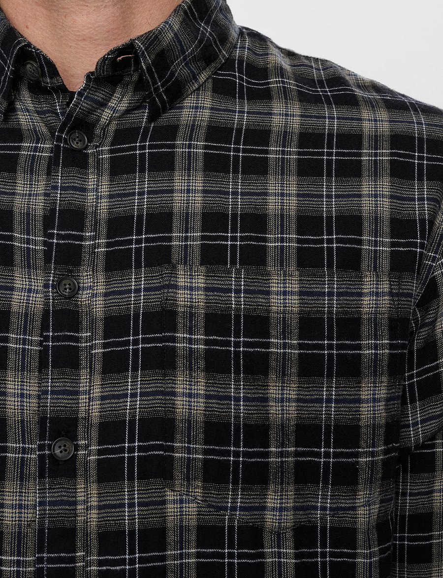 Anerkjendt - AKOTTO FLANNEL CHECK LS SHIRT - flanell-hemden - caviar - 4