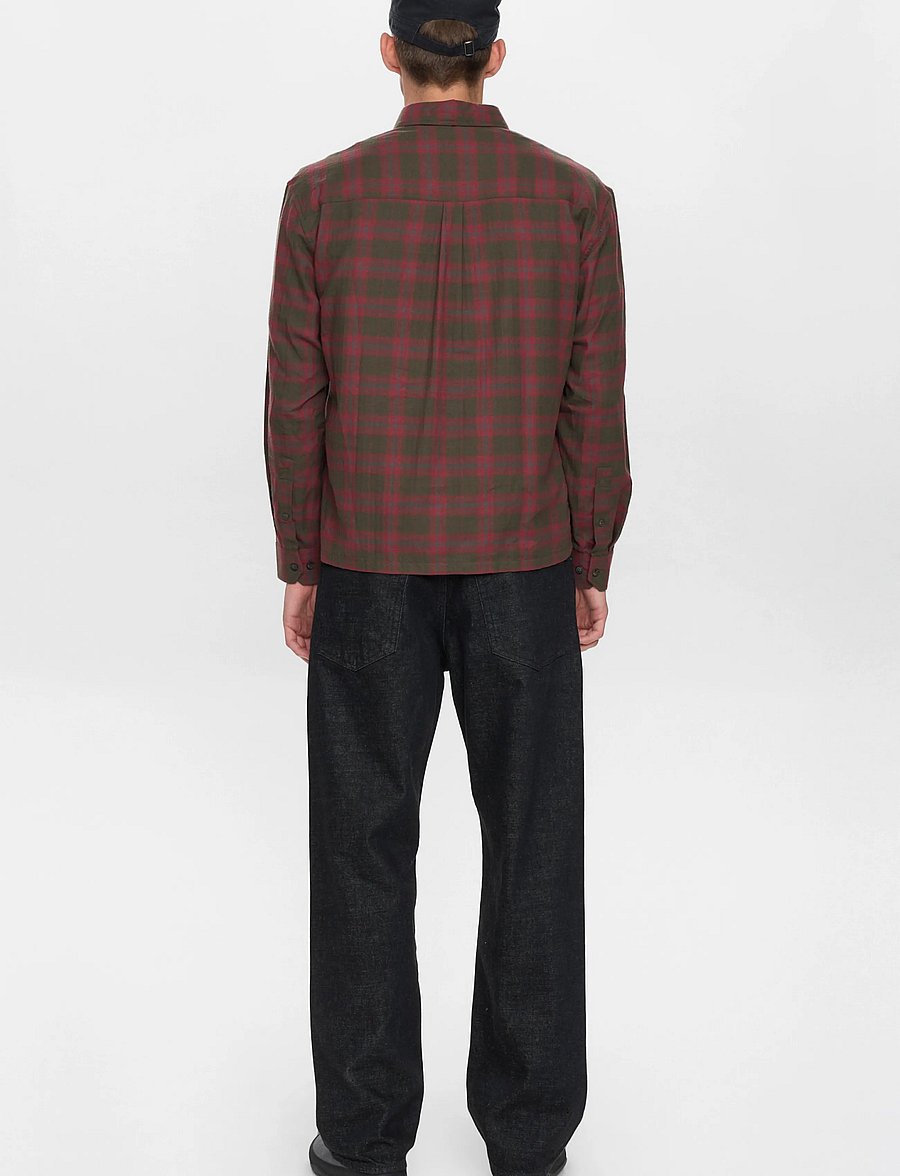 Anerkjendt - AKOTTO FLANNEL CHECK LS SHIRT - flanell-hemden - red dahlia - 3