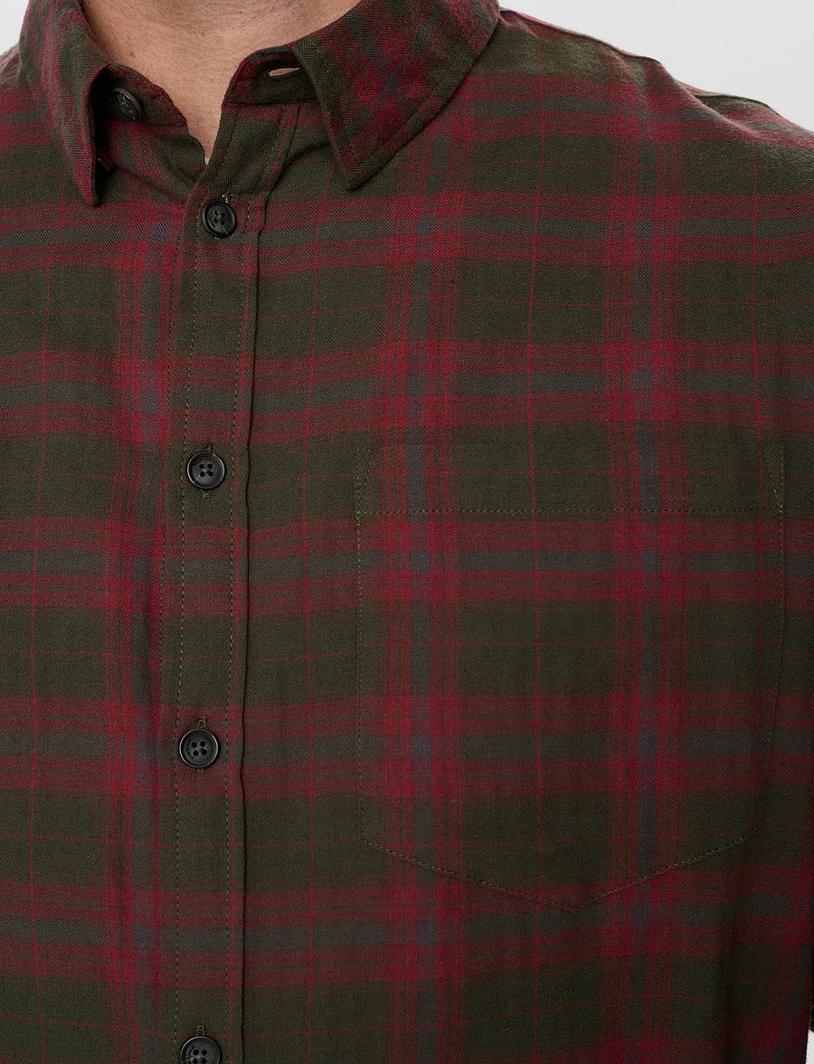 Anerkjendt - AKOTTO FLANNEL CHECK LS SHIRT - flanell-hemden - red dahlia - 4