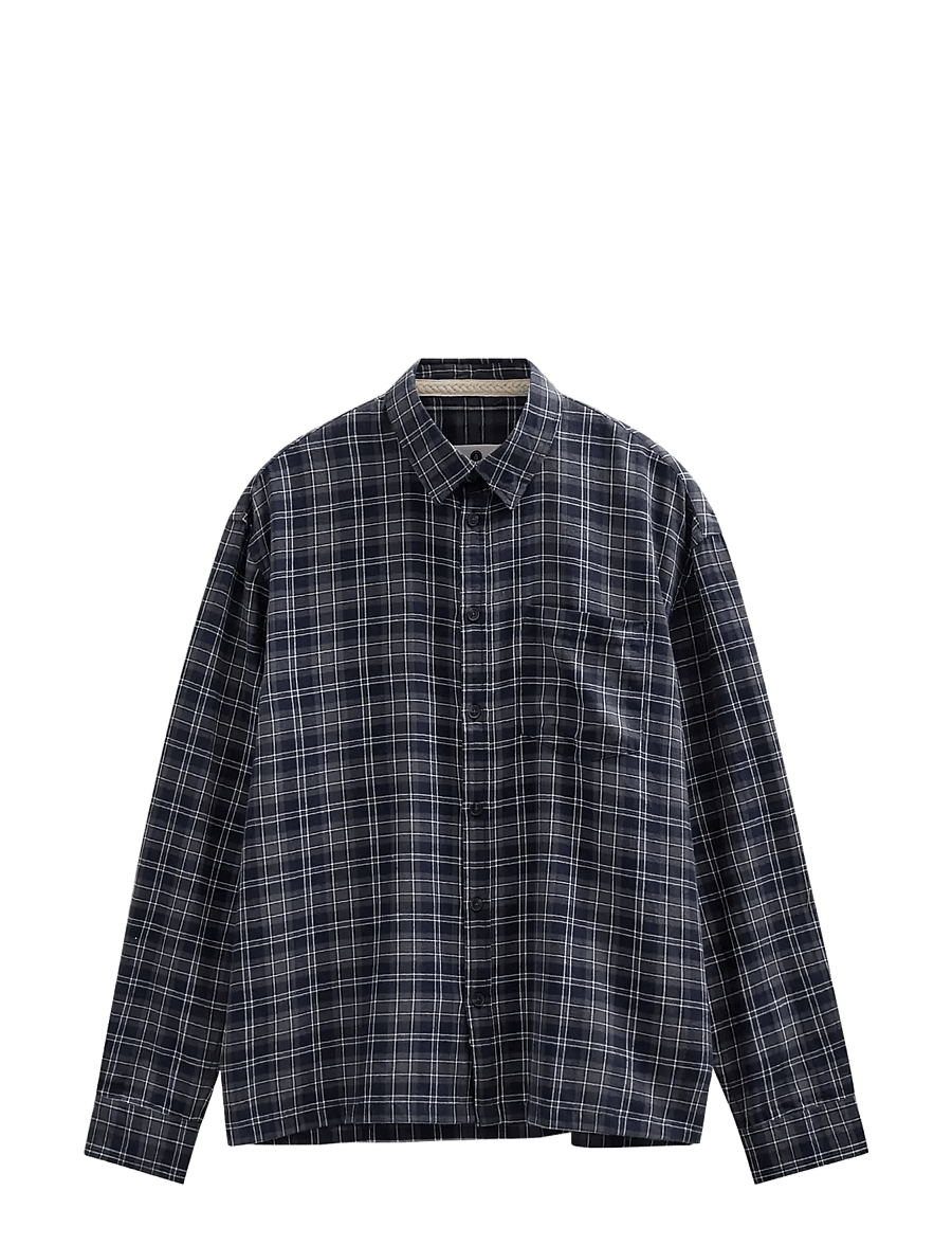 Anerkjendt - AKOTTO FLANNEL CHECK LS SHIRT - flanell-hemden - sky captain - 1