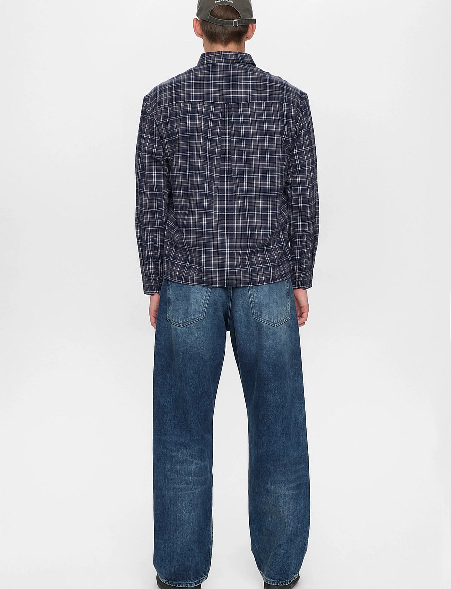 Anerkjendt - AKOTTO FLANNEL CHECK LS SHIRT - flanell-hemden - sky captain - 3
