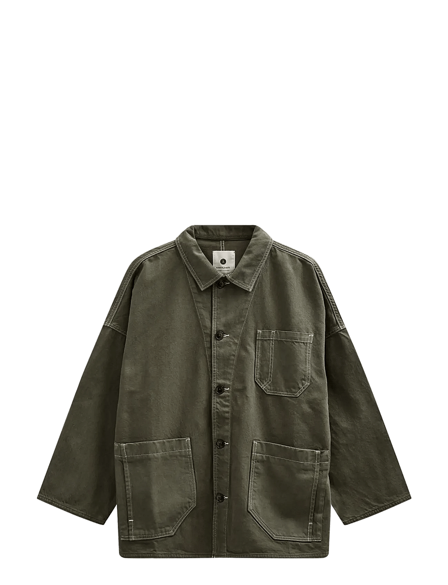 Anerkjendt - AKOWEN TWILL OVERSHIRT - frühlingsjacken - forest night - 1