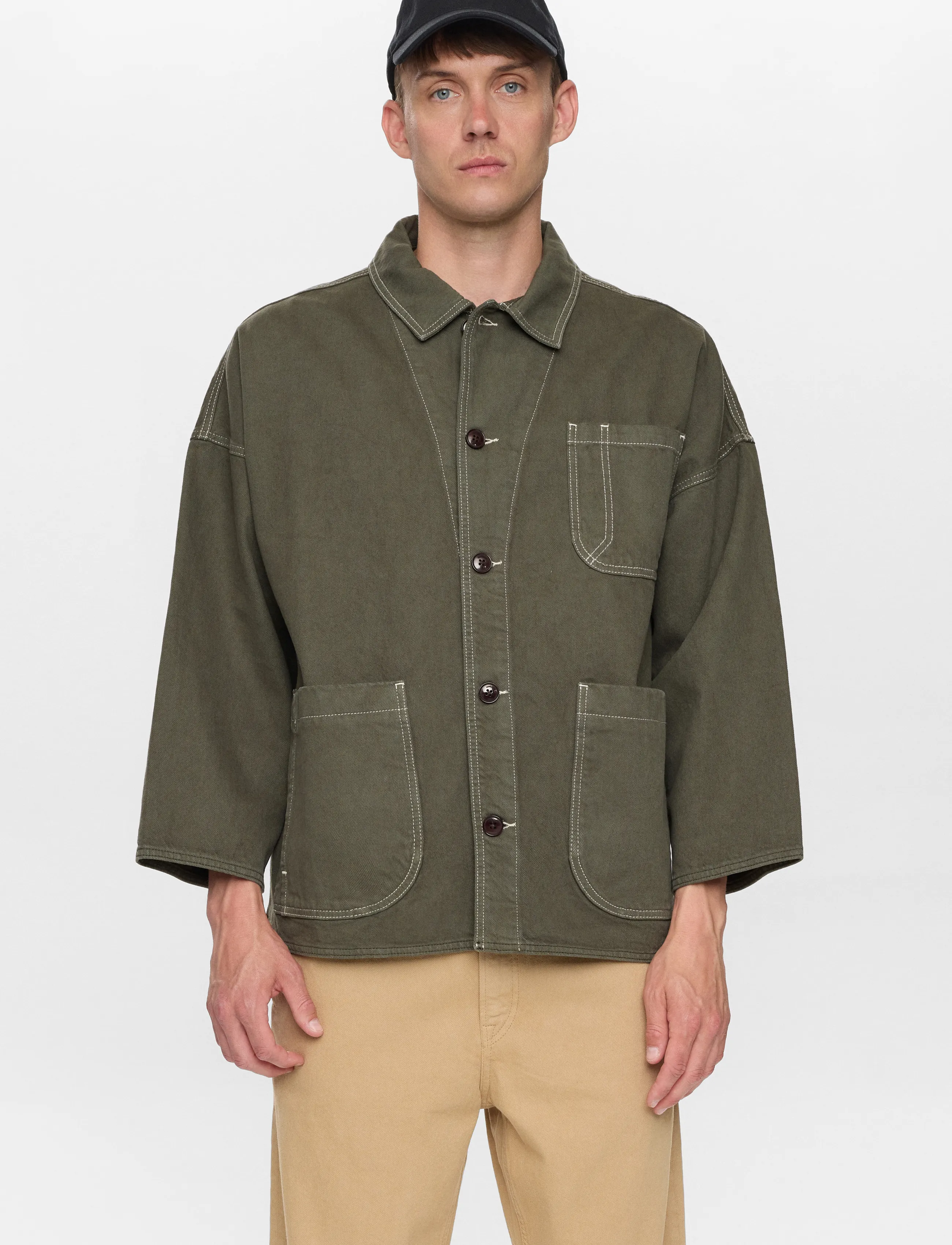 Anerkjendt - AKOWEN TWILL OVERSHIRT - lette jakker - forest night - 4