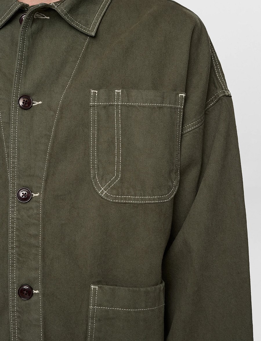 Anerkjendt - AKOWEN TWILL OVERSHIRT - herbstjacken - forest night - 5